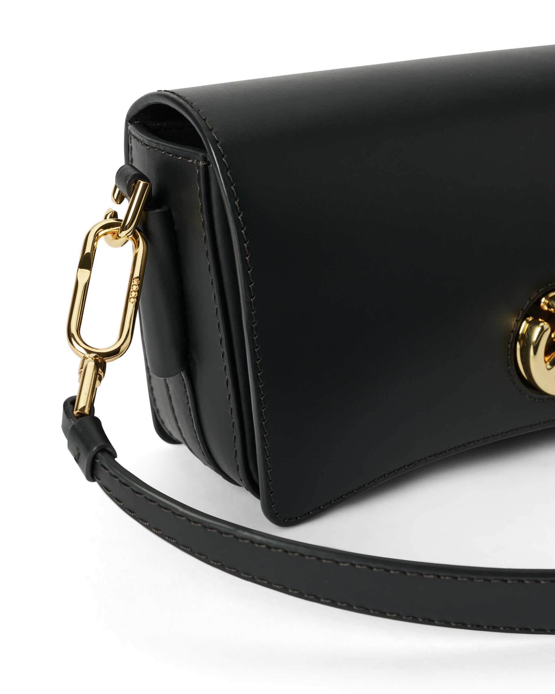 ECCO® Pinch Bag kožna torba preko ramena - Crna - Detail-1