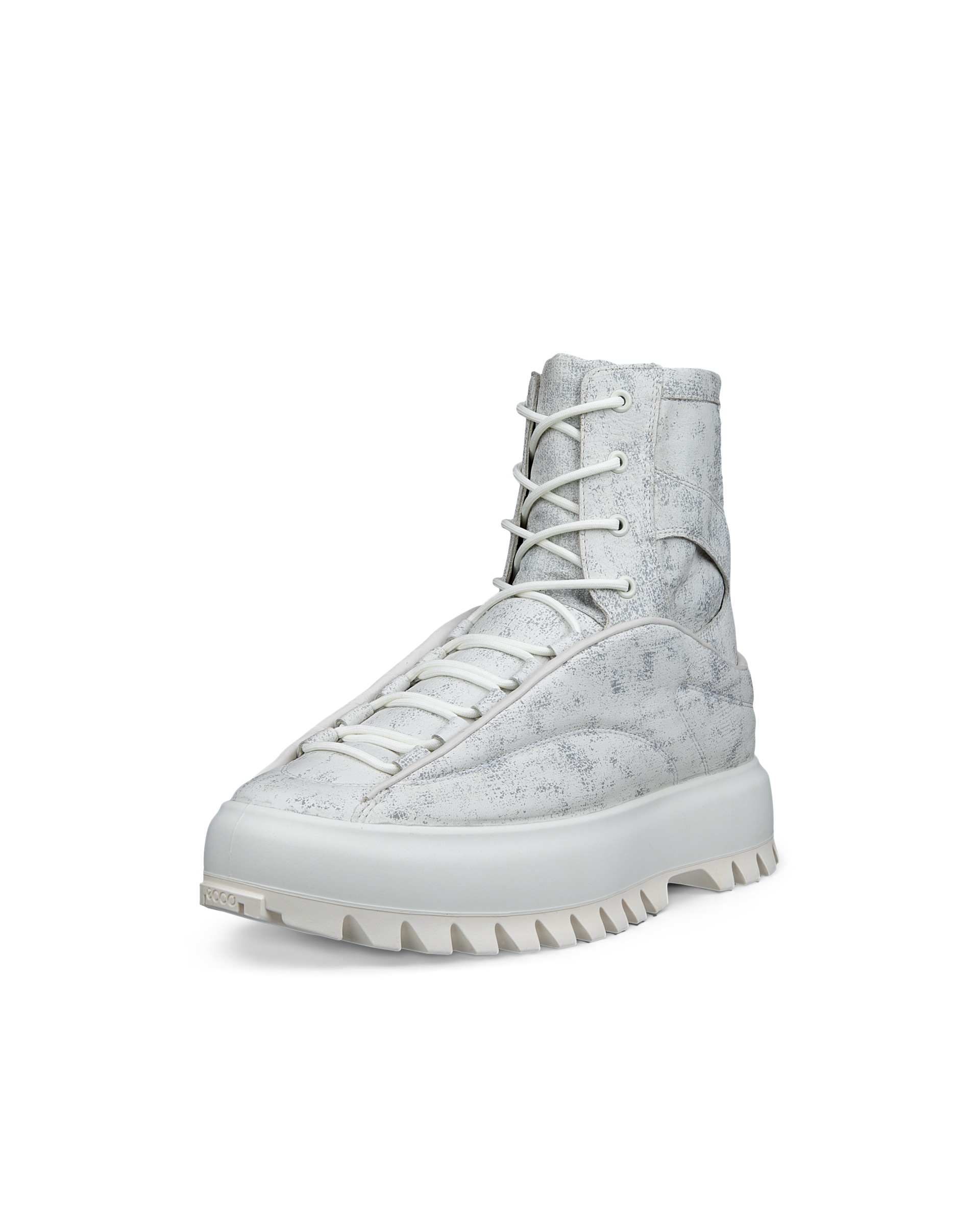 ECCO® Street Ace Ral7000 Heren hoge sneaker in leer - Wit - Main