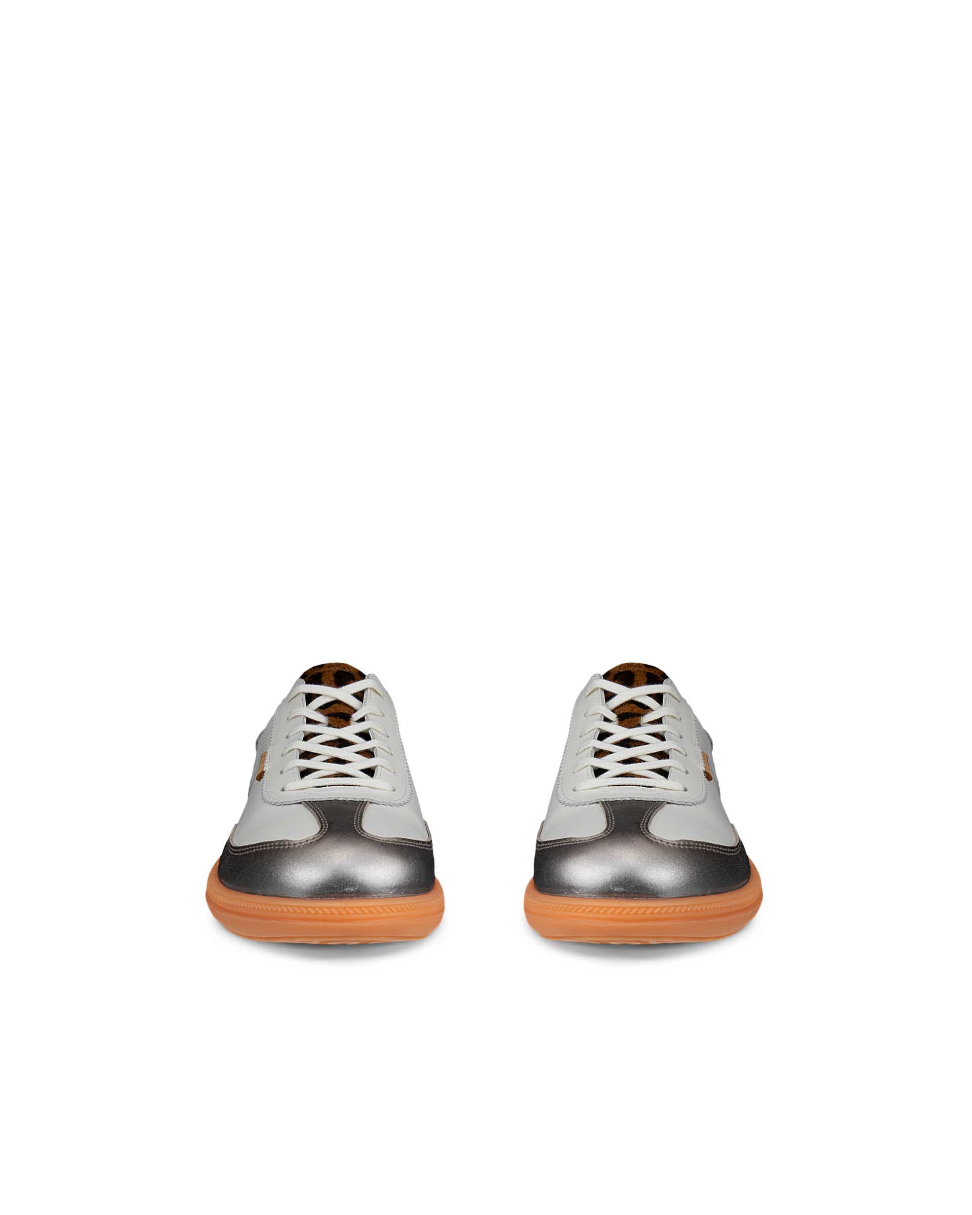 ECCO® SOFT 11 dames leren sneaker - Wit - Front pair