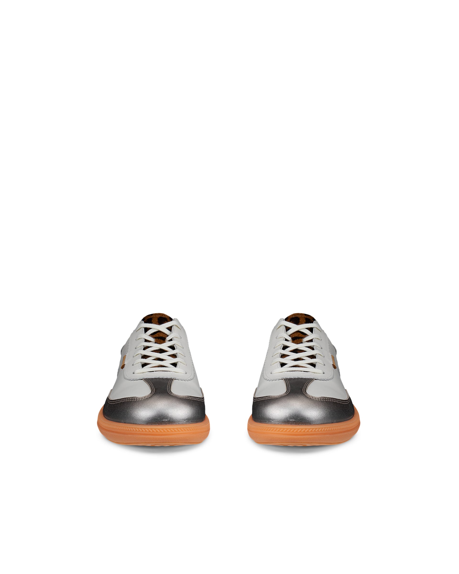 ECCO® SOFT 11 dames leren sneaker - Wit - Front pair