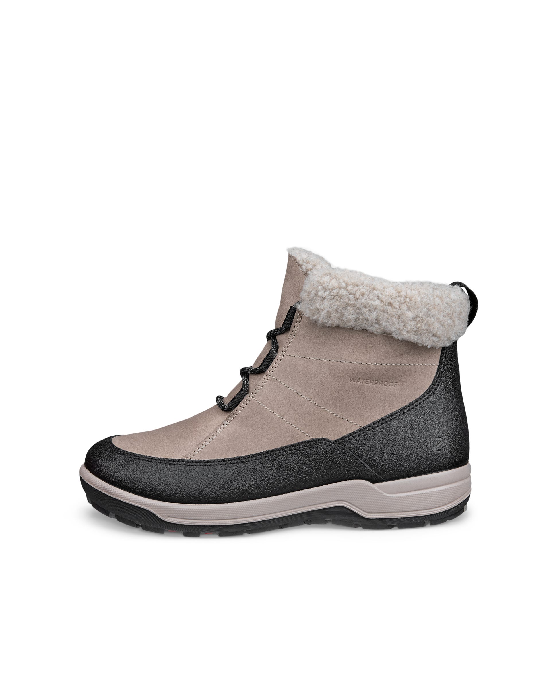 Women's ECCO® TRACE LITE Nubuck Waterproof Winter Boot - Grey - Outside