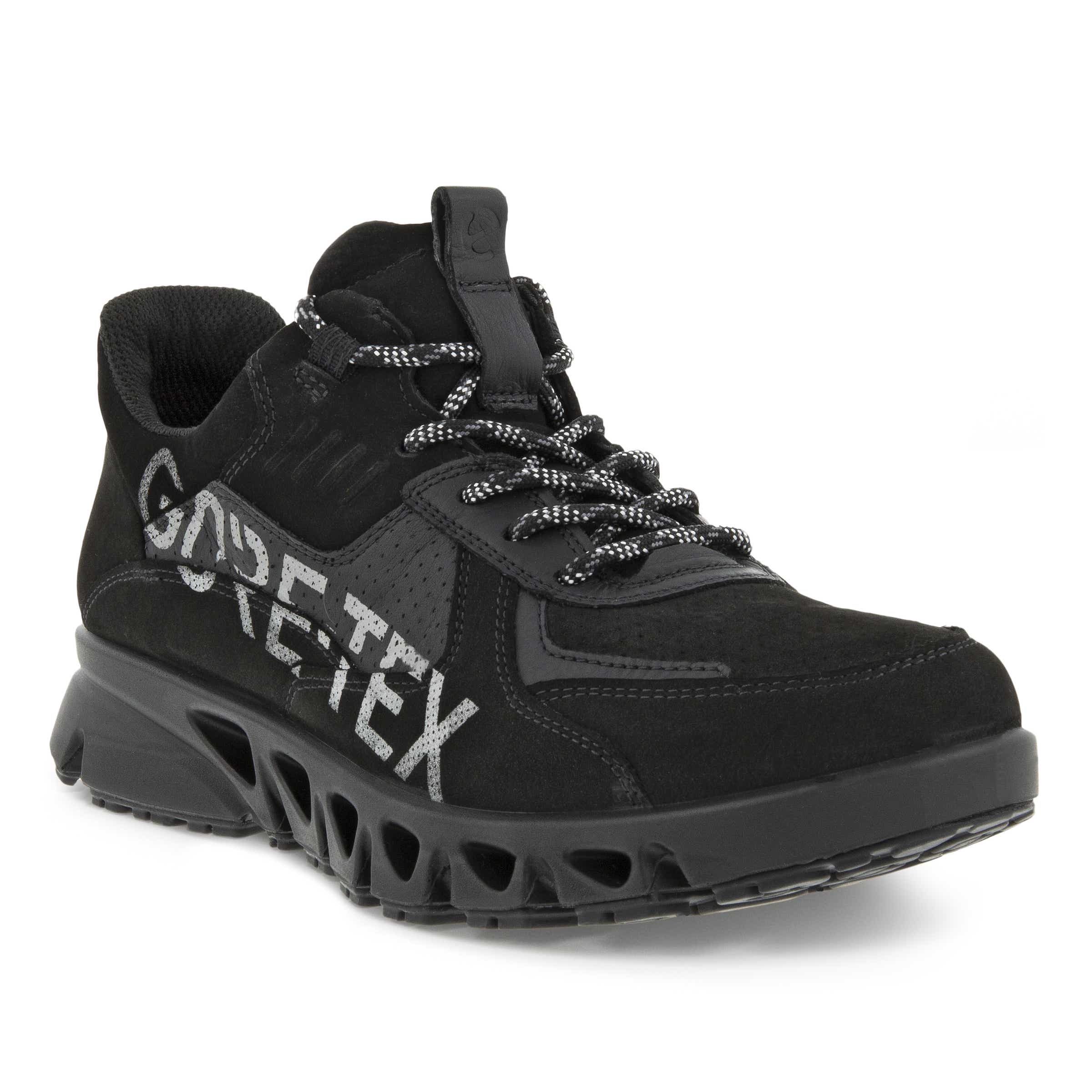 Women's ECCO® Multi-Vent Nubuck Gore-Tex Outdoor Sneaker - Black - Main