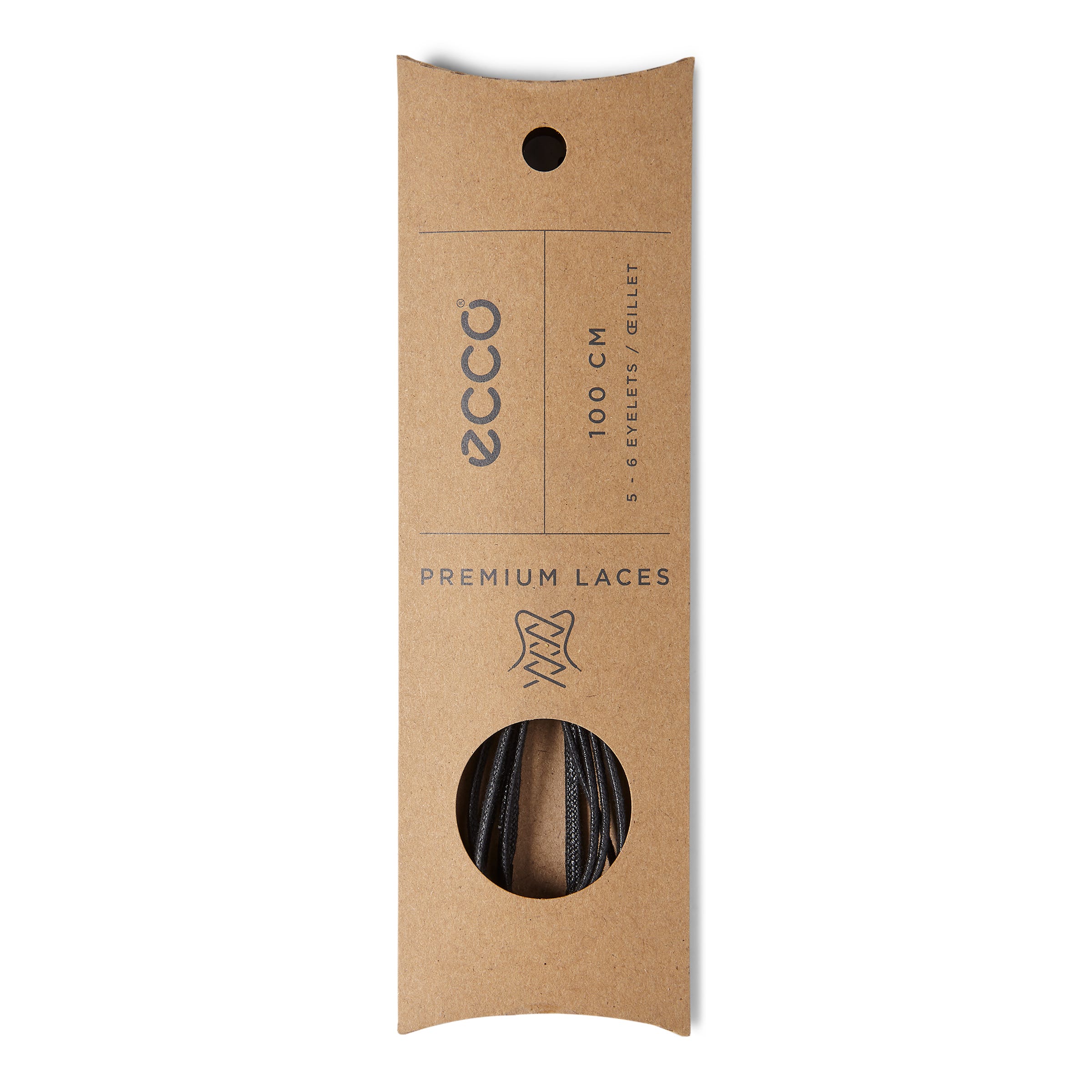 ECCO Flat Laces 3mm - Black - Detail-1