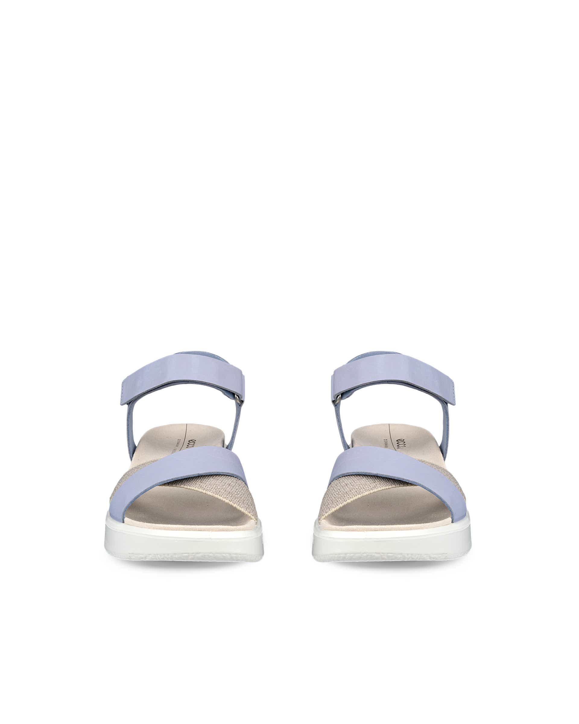 Dámské nubukové sandály na klínku ECCO® Flowt Wedge LX - Modrá - Front pair