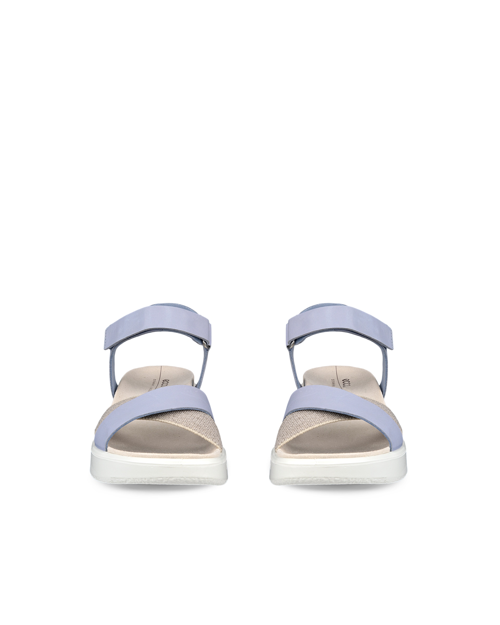 Dámské nubukové sandály na klínku ECCO® Flowt Wedge LX - Modrá - Front pair
