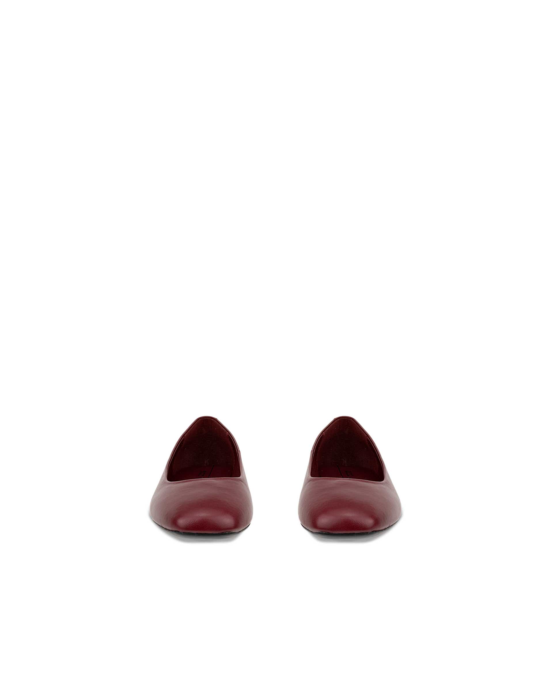 ECCO® MARGOT ženske kožne balerinke - Crvena - Front pair