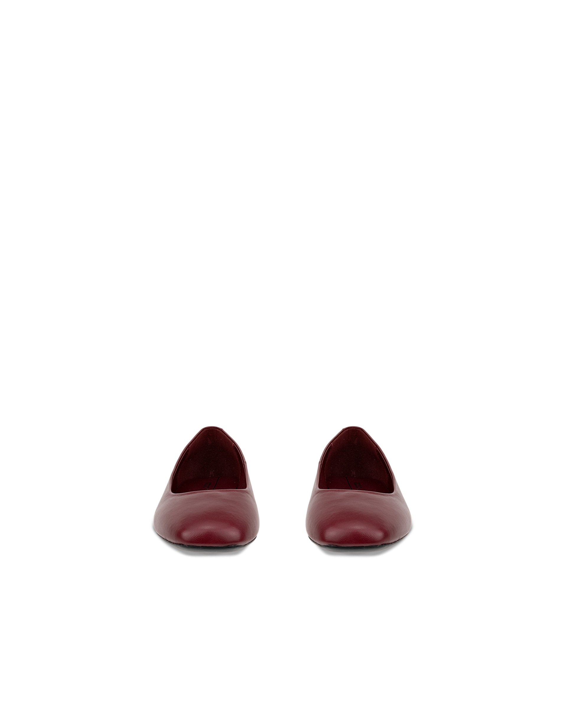 ECCO® MARGOT ženske kožne balerinke - Crvena - Front pair