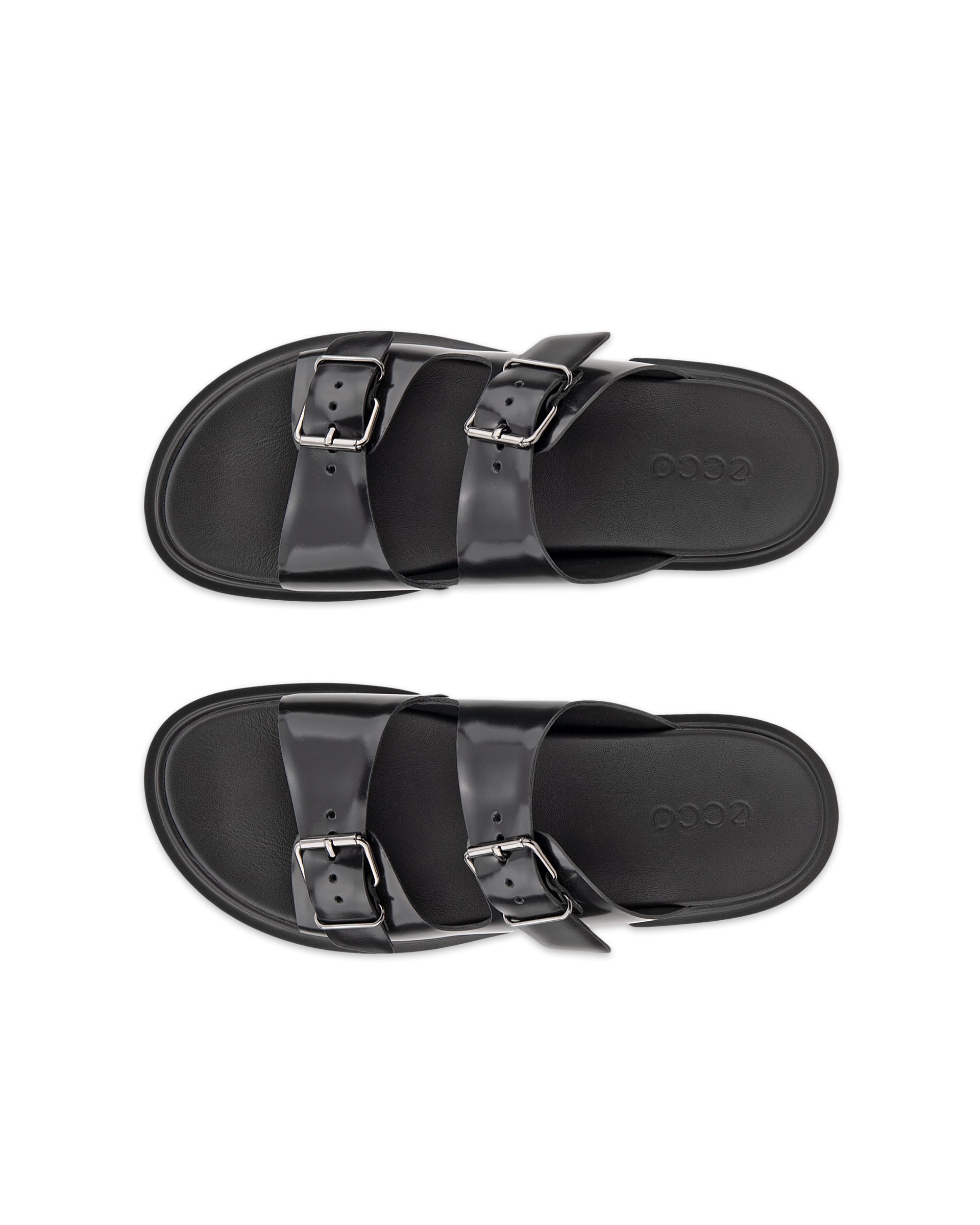 Women's ECCO® Metropole Seoul Patent Leather Two Strap Sandal