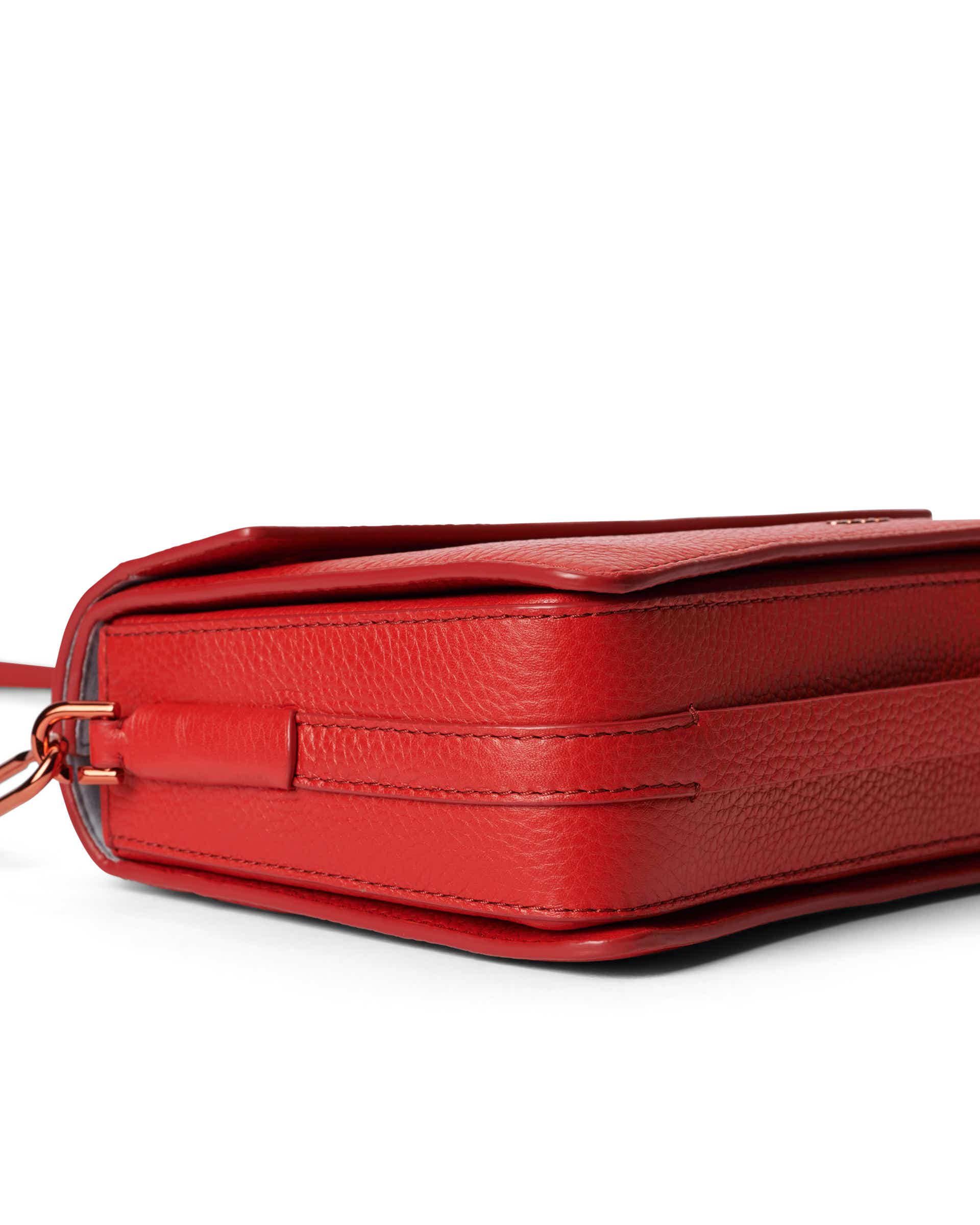 ECCO® Pinch Leather Crossbody Bag - Red - Detail-2