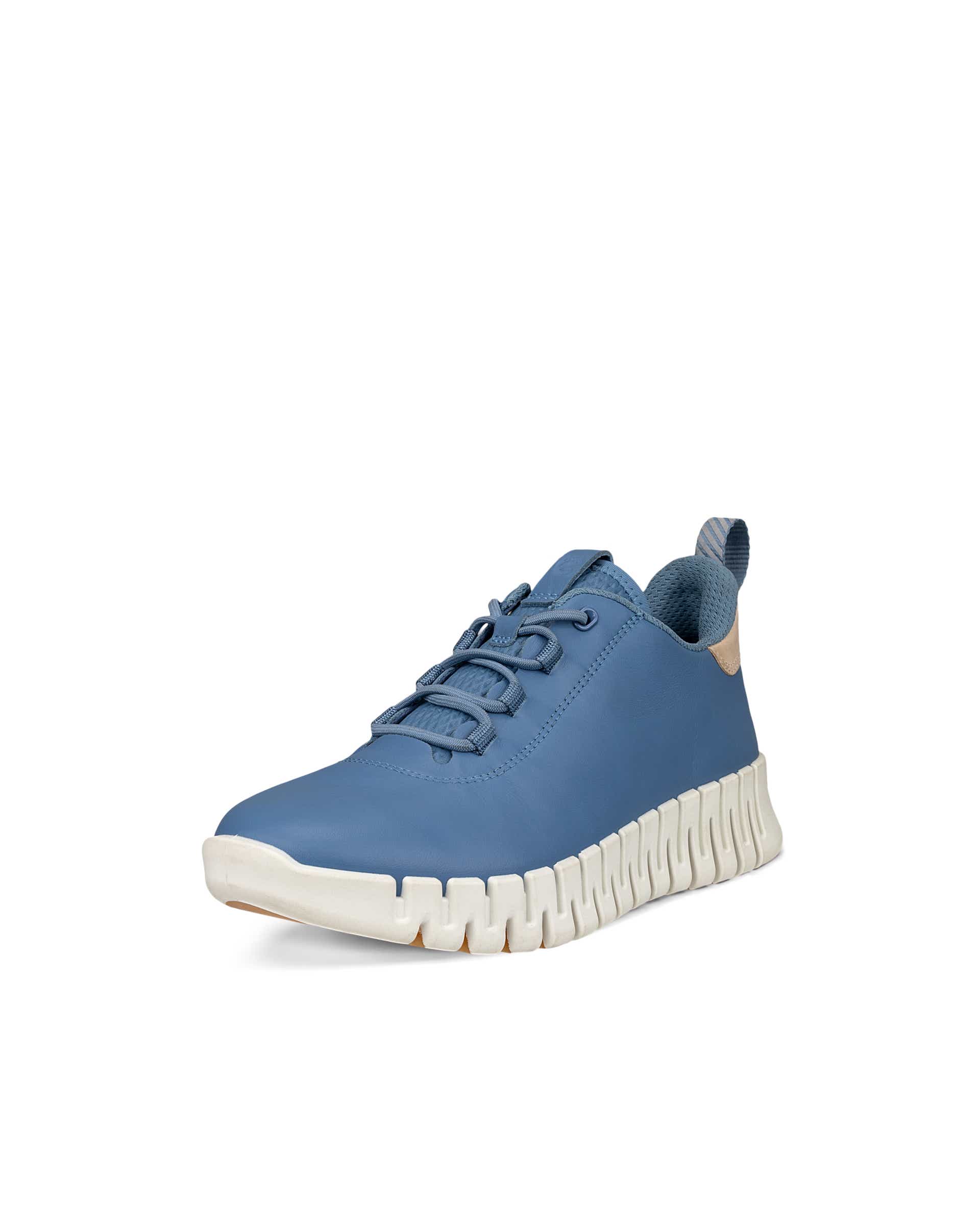 ECCO Gruuv Flexible Sole ウィメンズ レザースニーカー - ブルー - Main