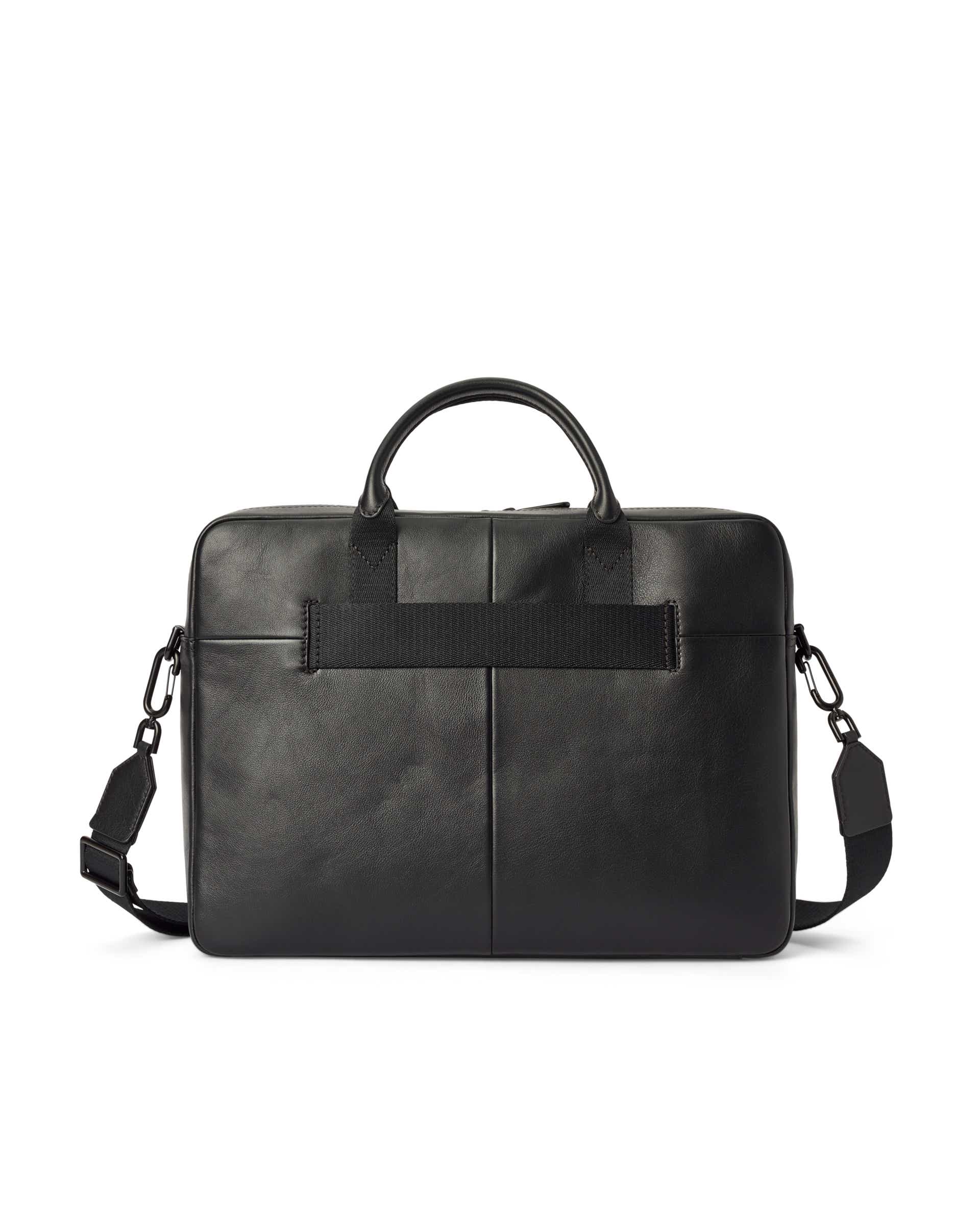 ECCO® MODE LAPTOP BAG Herren Laptoptasche aus Leder - Schwarz - Back