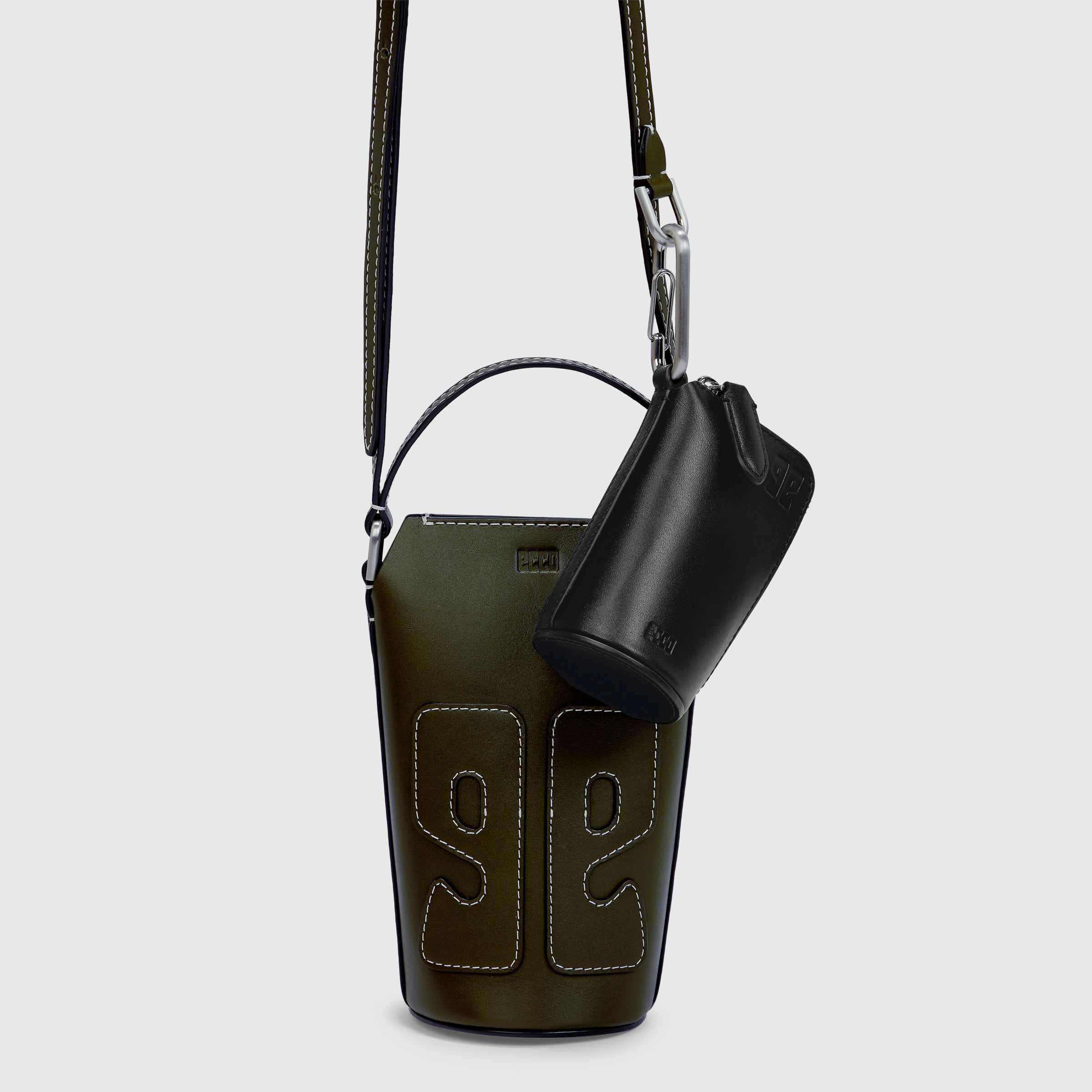 ECCO® E Pot Leather Crossbody Bag - Green - Detail-1