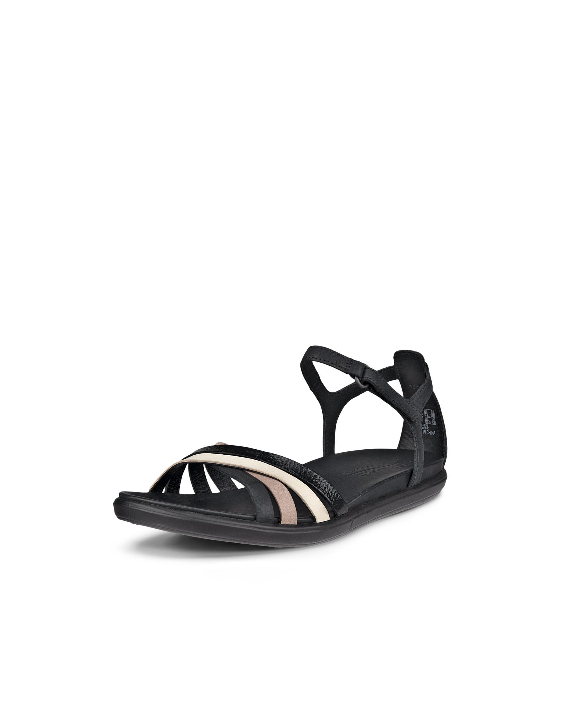 ECCO Simpil Sandal ウィメンズ ヌバックフラットサンダル - ブラック - Main