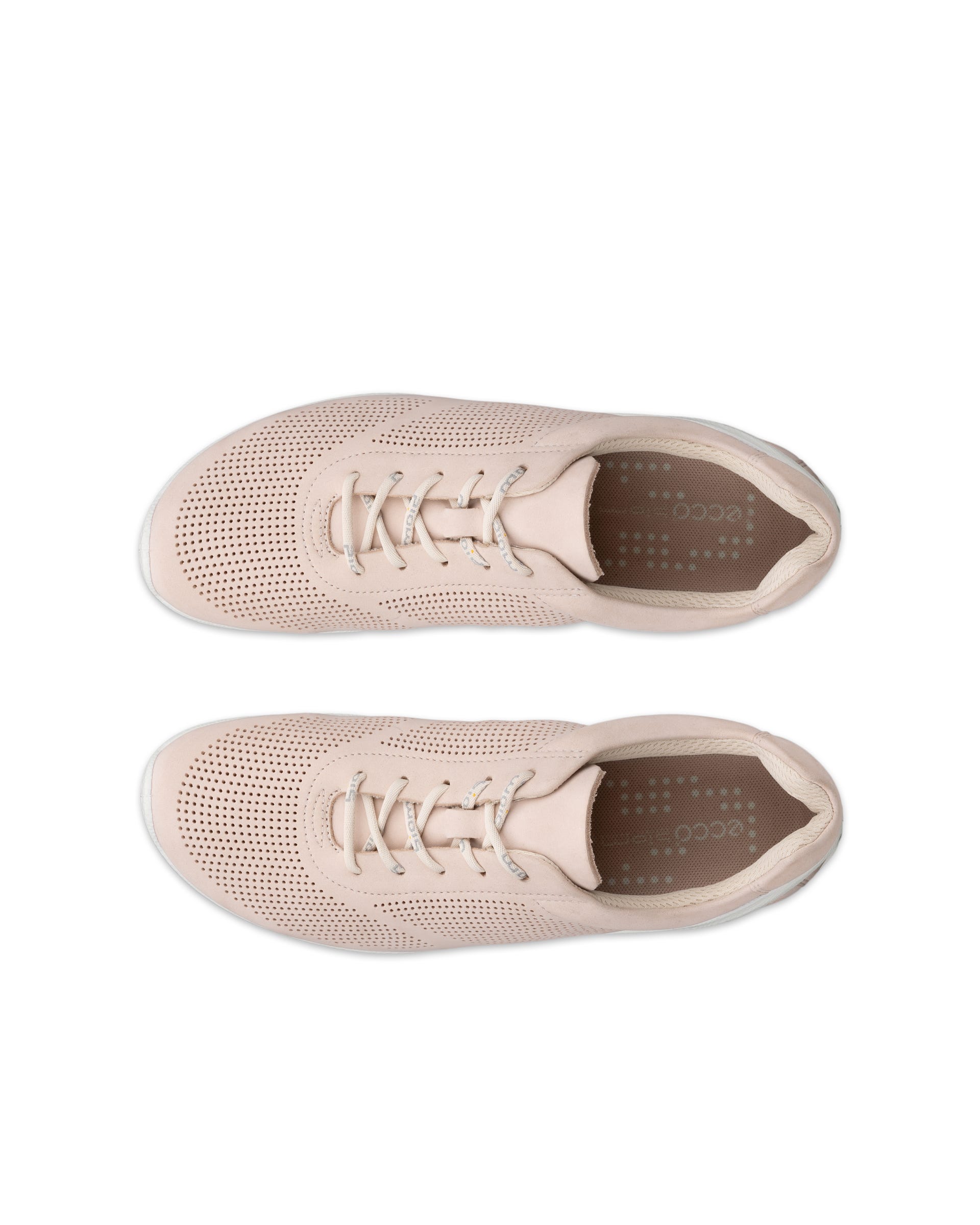 Damskie sznurowane buty z nubuku ECCO® BIOM LITE - Różowy - Outside