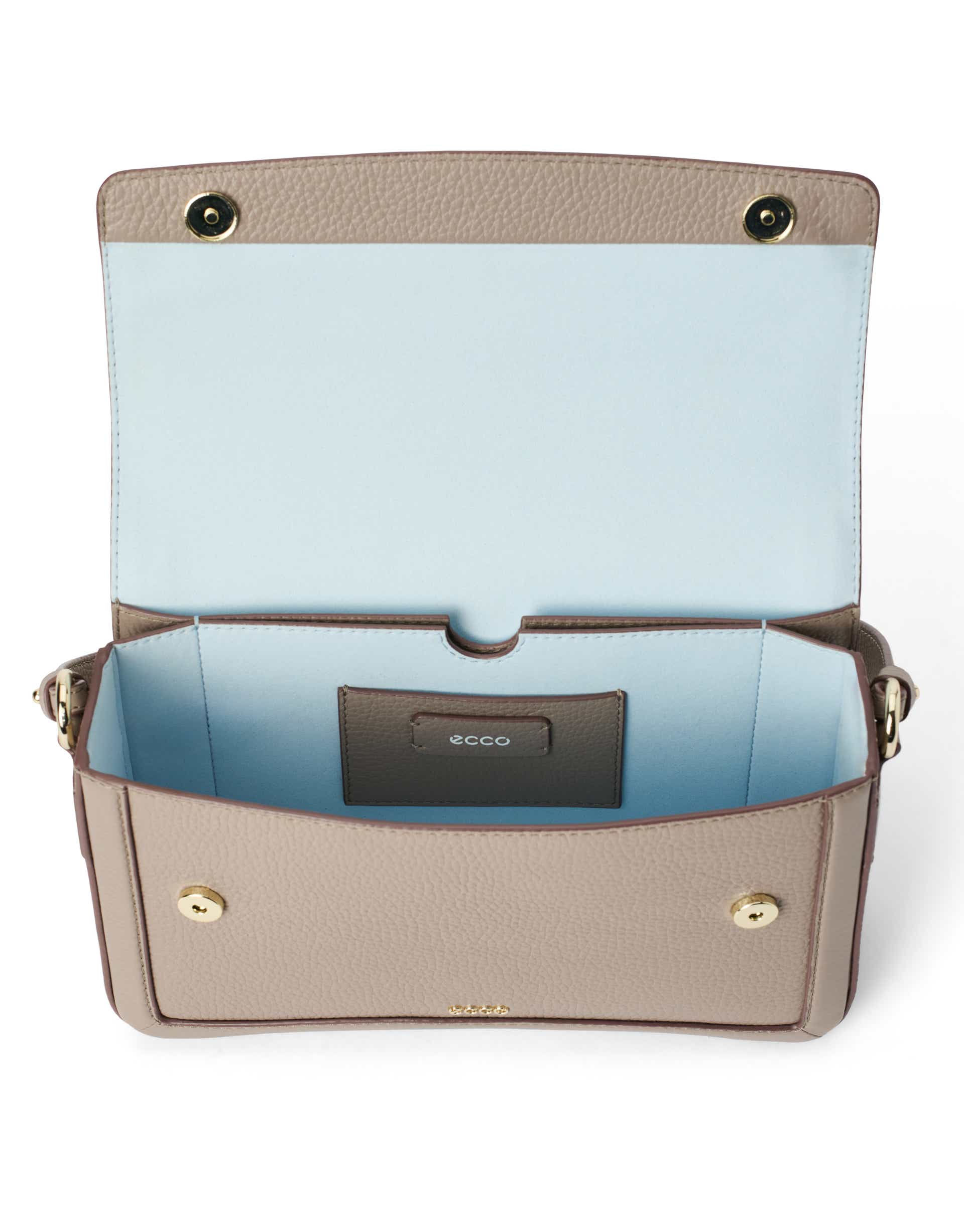 Women's ECCO® PINCH BAG Leather Pinch Crossbody Bag - Beige - Inside