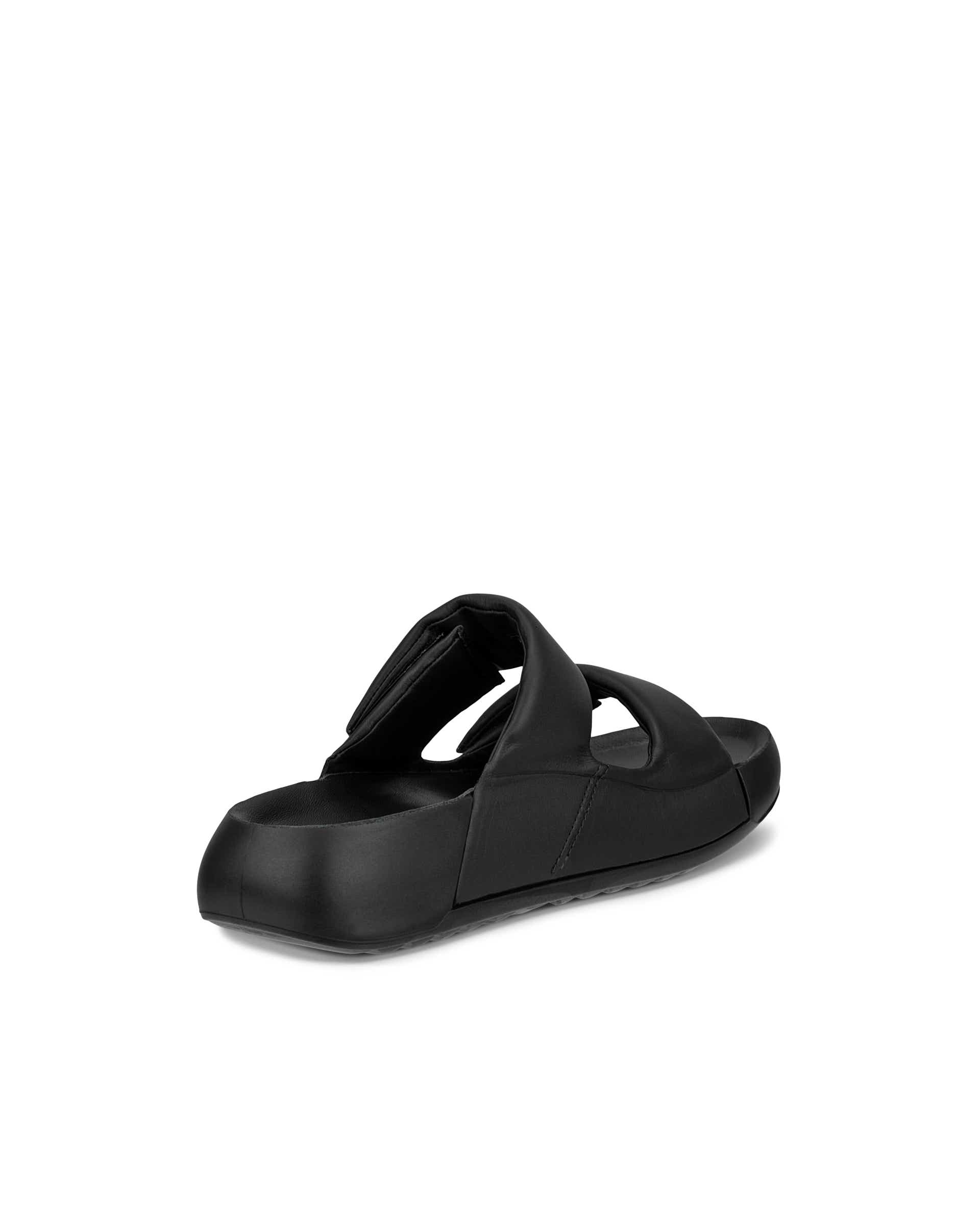 ECCO® Cozmo PF sandale en cuir deux brides pour femme - Noir - Back