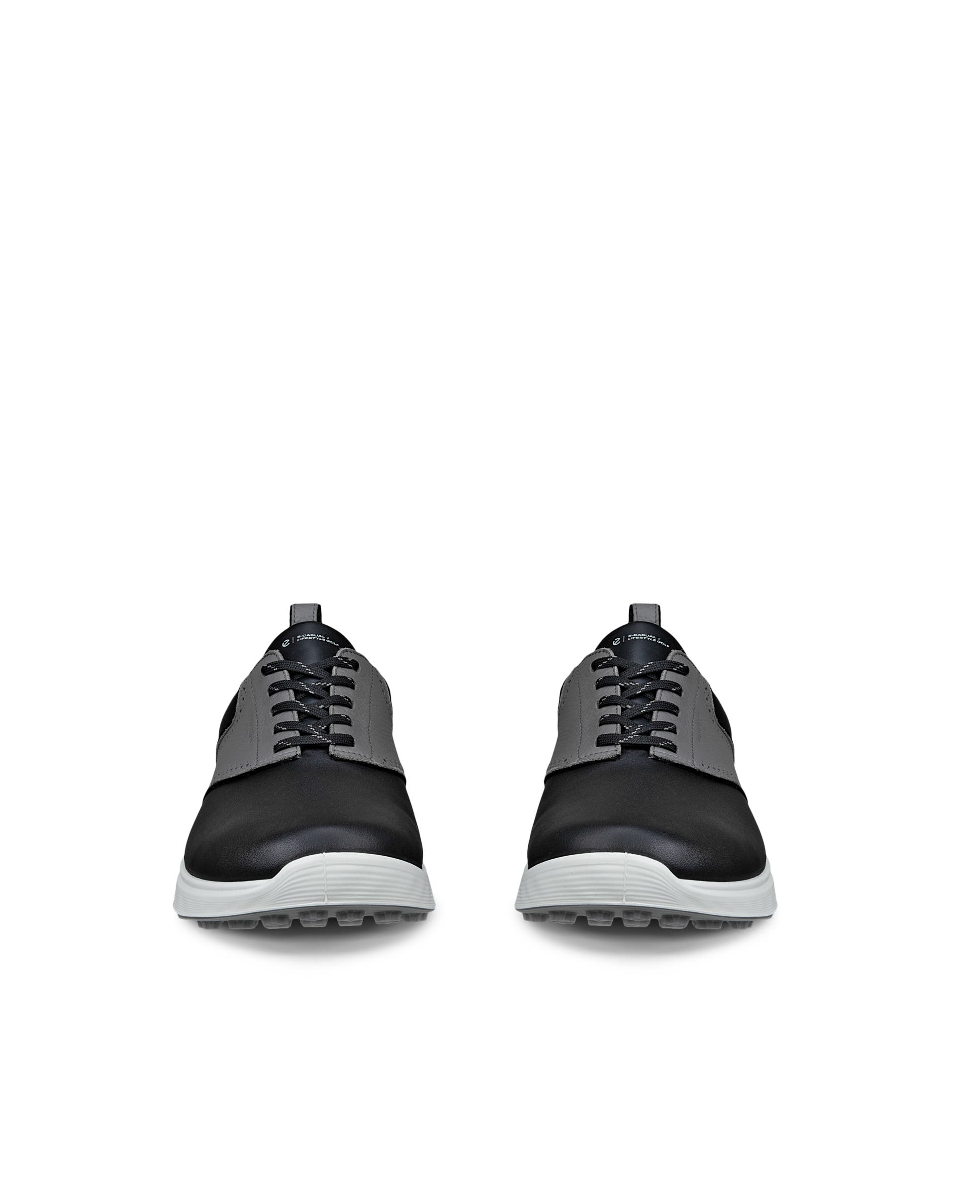 ECCO® GOLF S-CASUAL Herren Wasserdichte Golfschuh aus Leder - Schwarz - Front pair