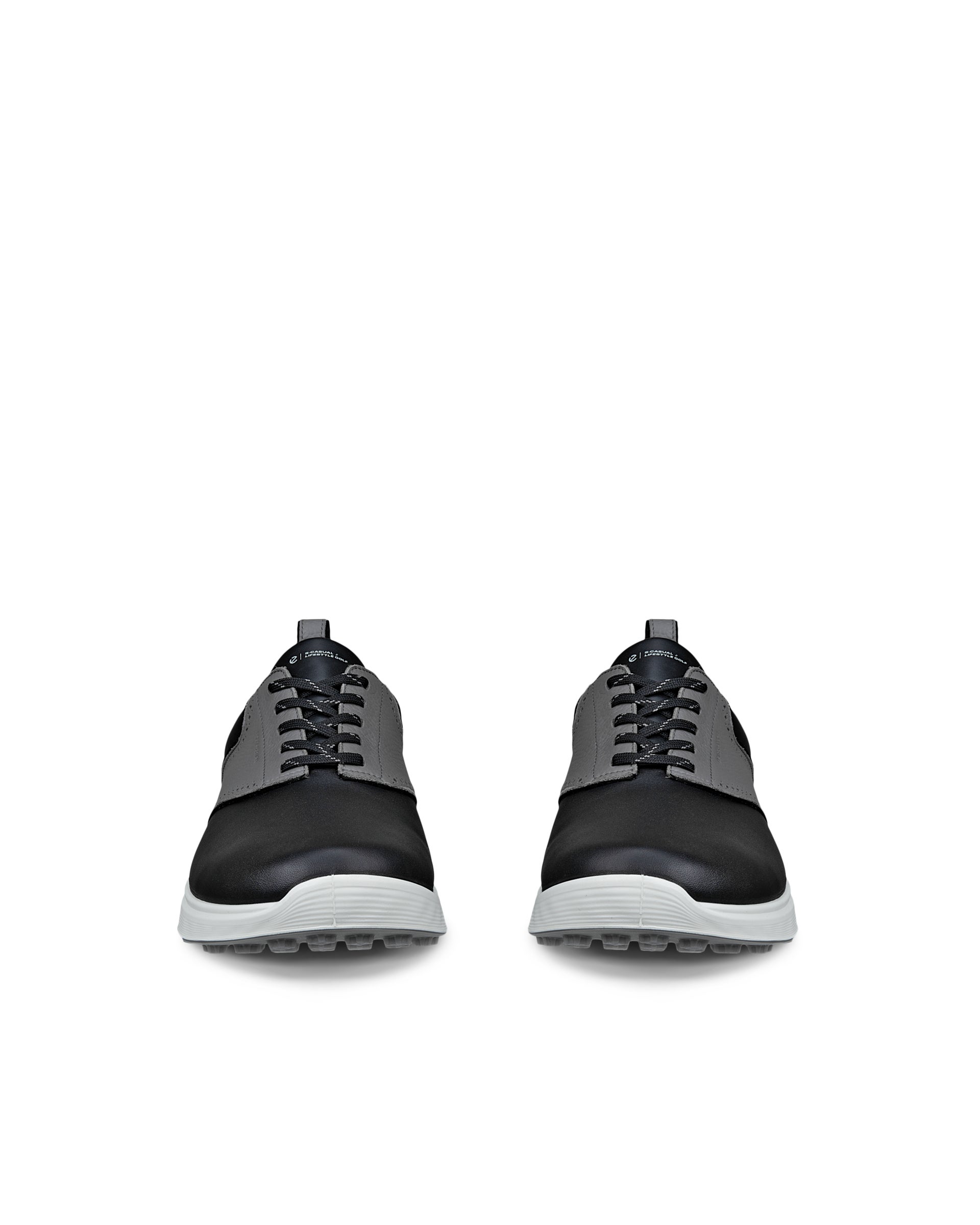 ECCO® GOLF S-CASUAL Herren Wasserdichte Golfschuh aus Leder - Schwarz - Front pair