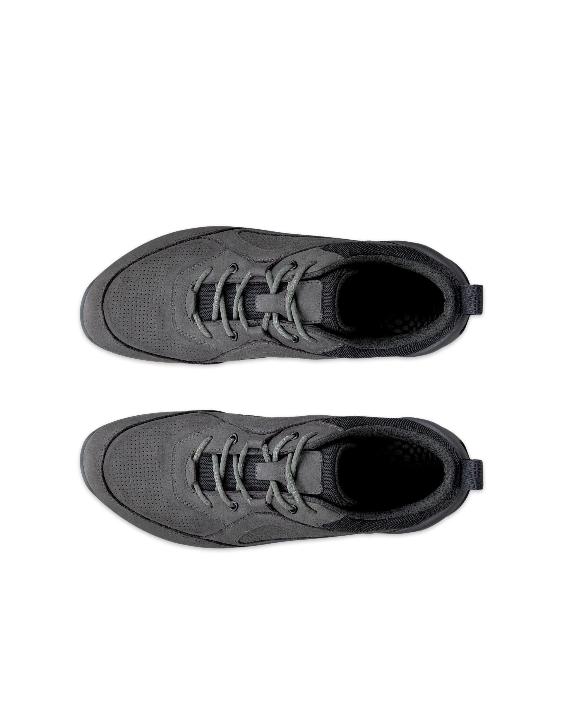 ECCO® BIOM ENERGI baskets en nubuck pour homme - Gris - Top left pair
