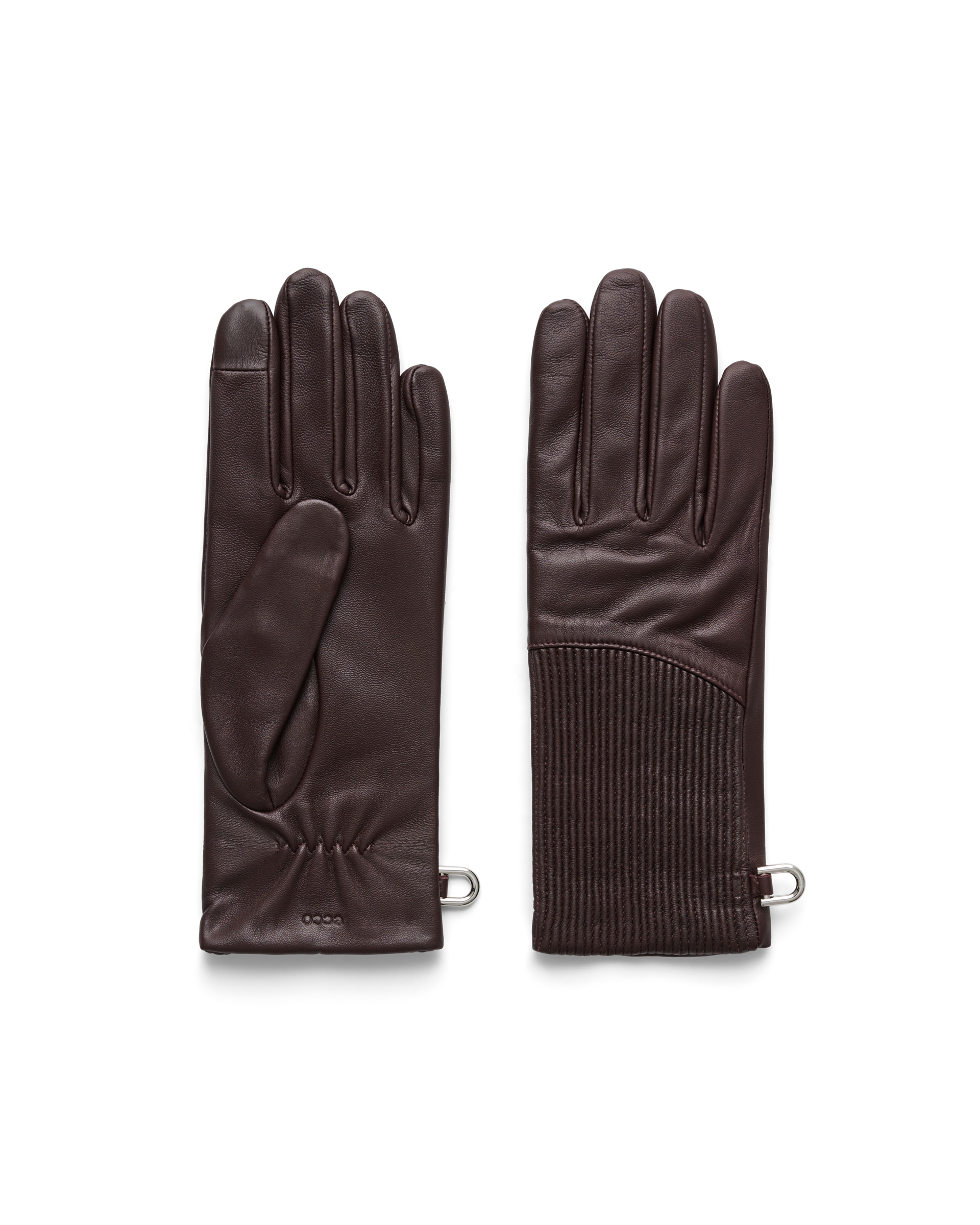 ECCO Gloves Plisse ウィメンズ レザーグローブ | ブラック