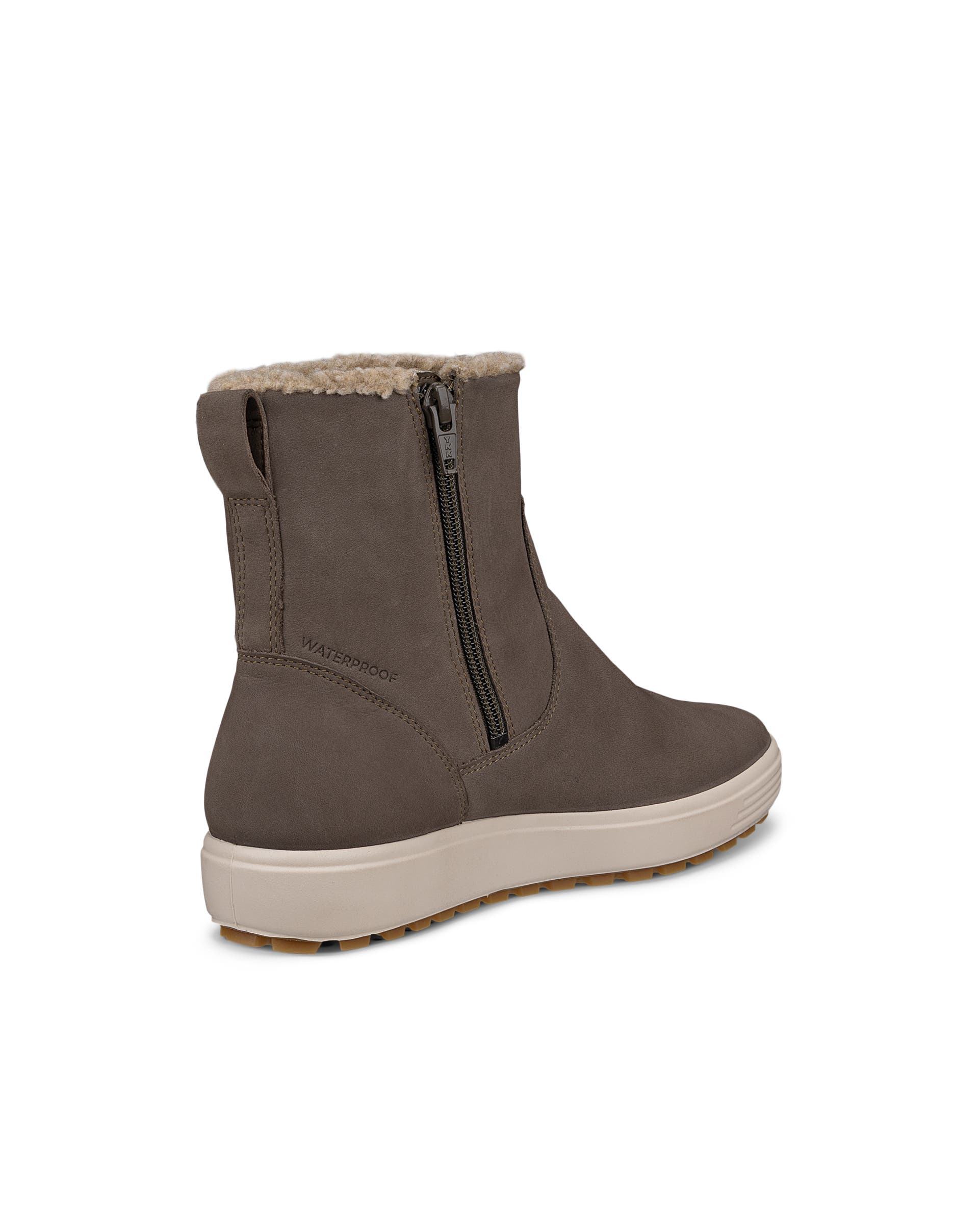 ECCO® SOFT 7 ženske srednje čizme od nubuka - Smeđa - Back