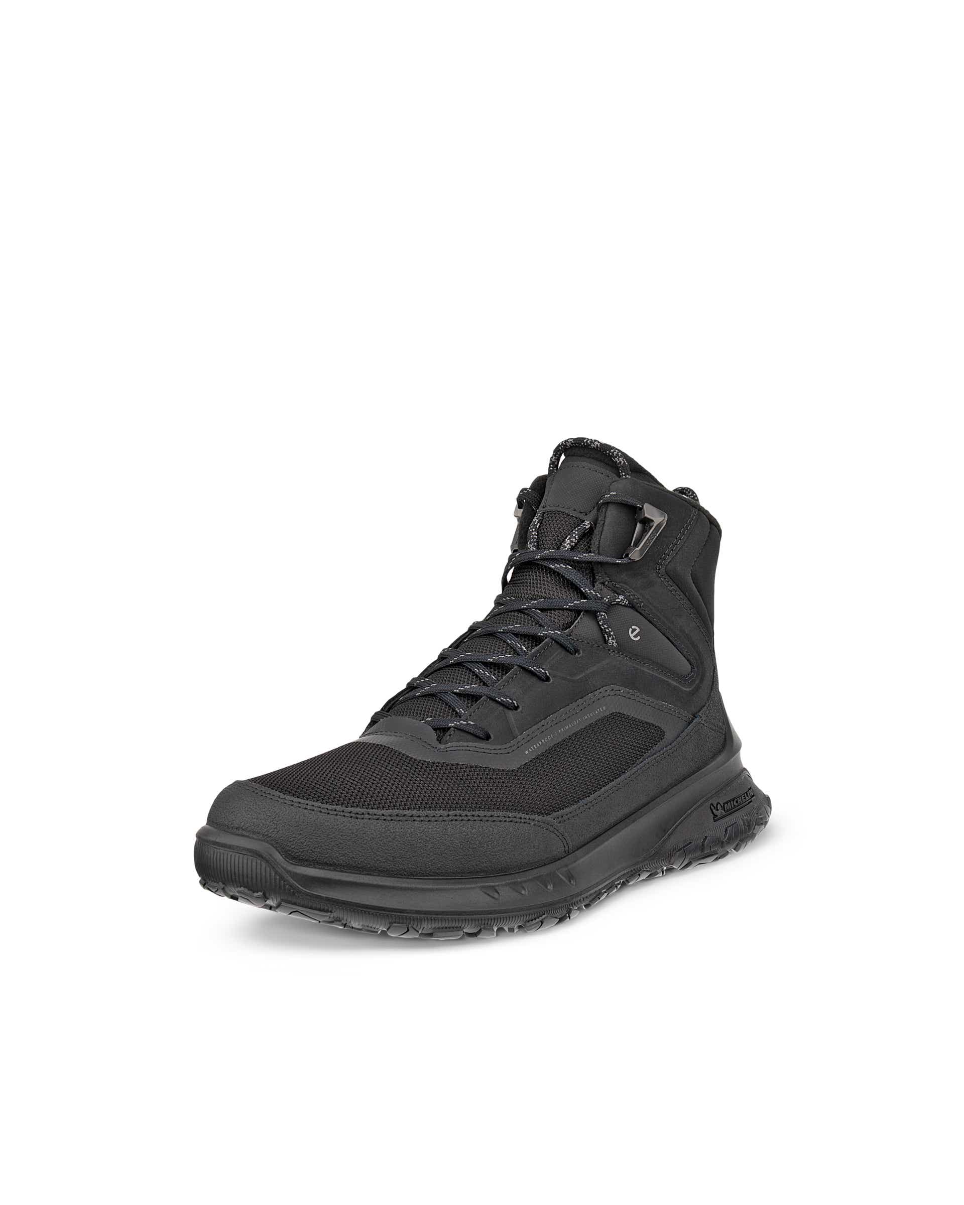 Men's ECCO® ULT-TRN Nubuck Waterproof Sneaker Boot - Black - Main