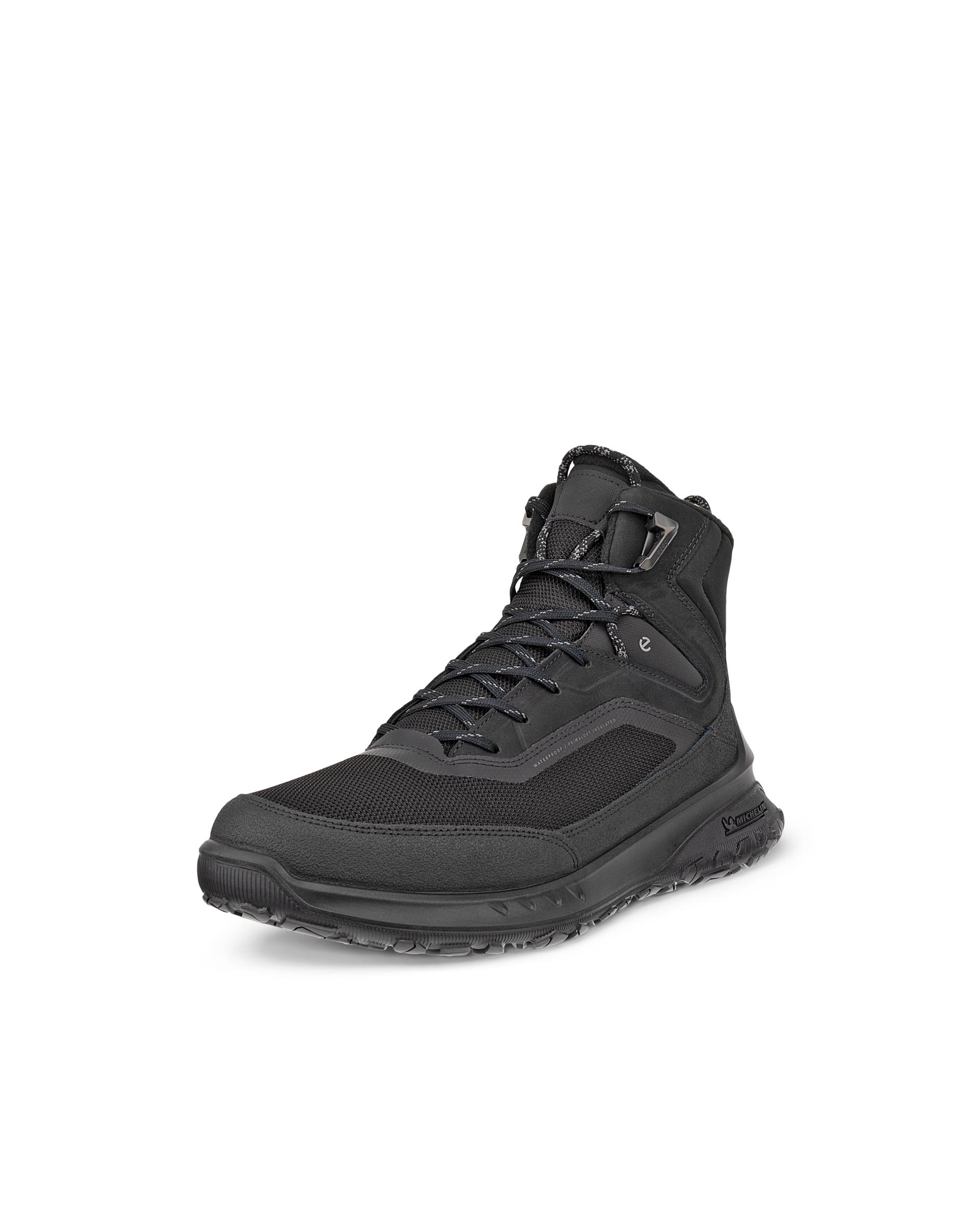 Men's ECCO® ULT-TRN Nubuck Waterproof Sneaker Boot - Black - Main