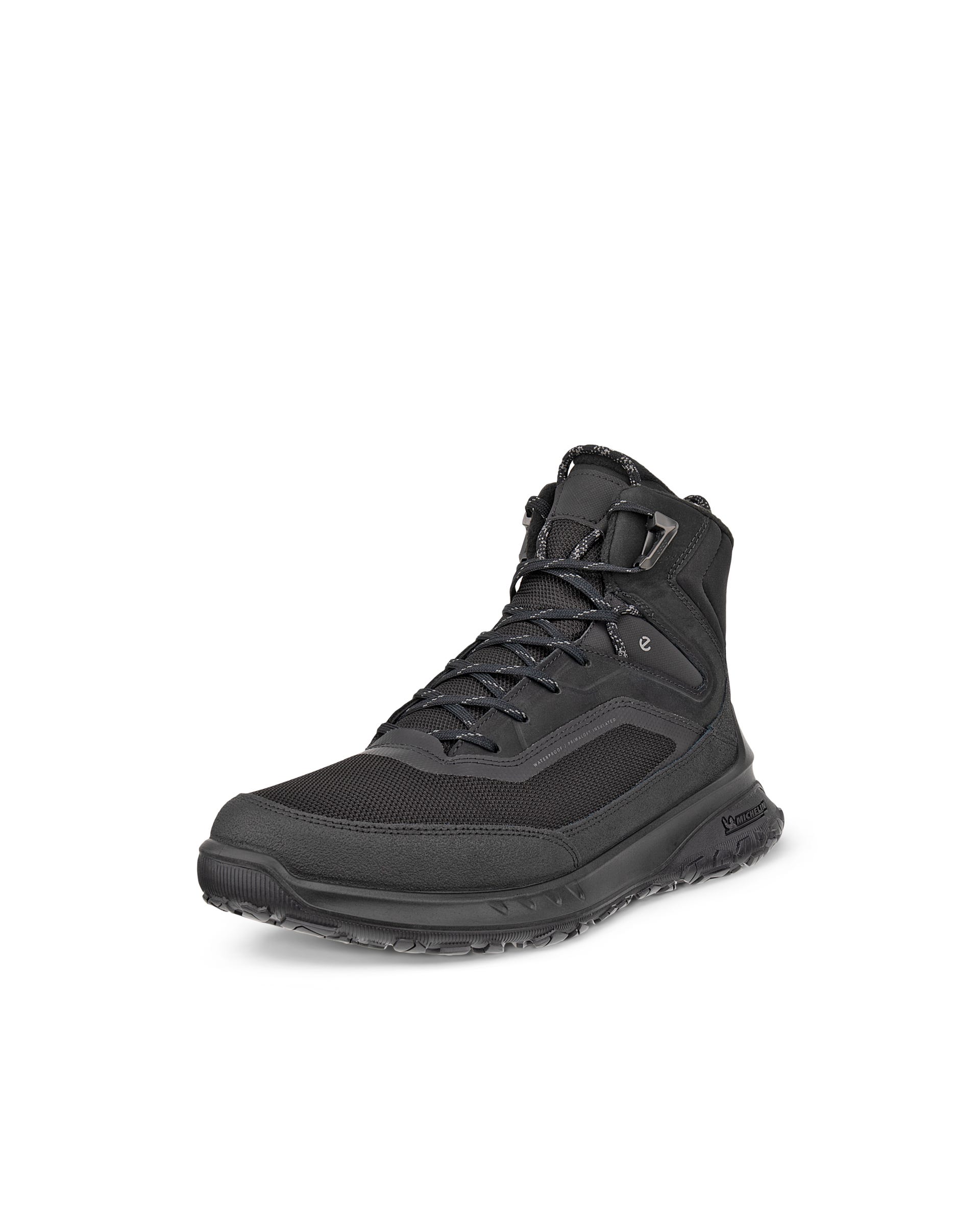 Men's ECCO® ULT-TRN Nubuck Waterproof Sneaker Boot - Black - Main
