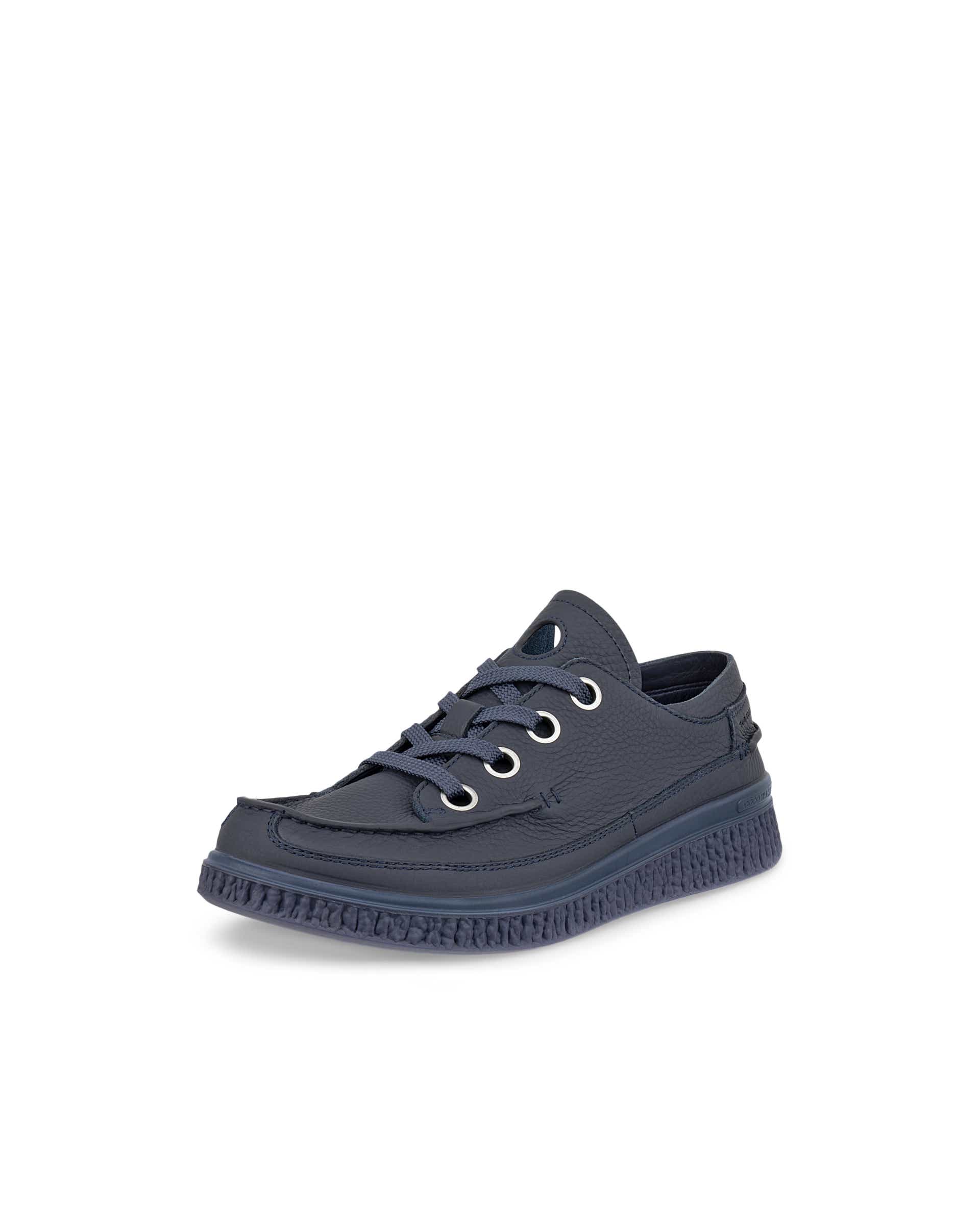 Men's ECCO® WALKER 3.0 Leather Moc-Toe Shoe - Blue - Main