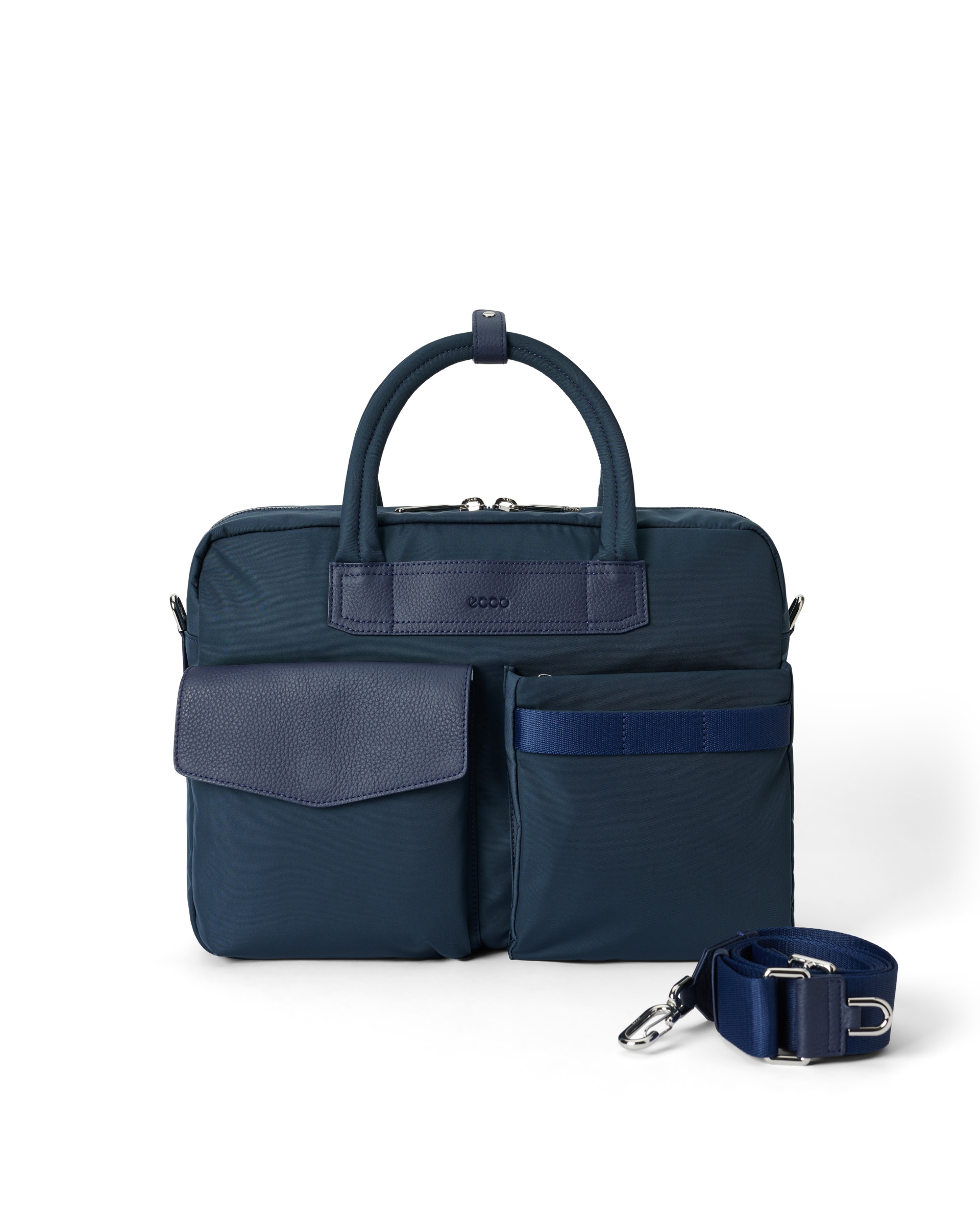 ECCO® Voyager kožna torba za prijenosno računalo - Plava - Main