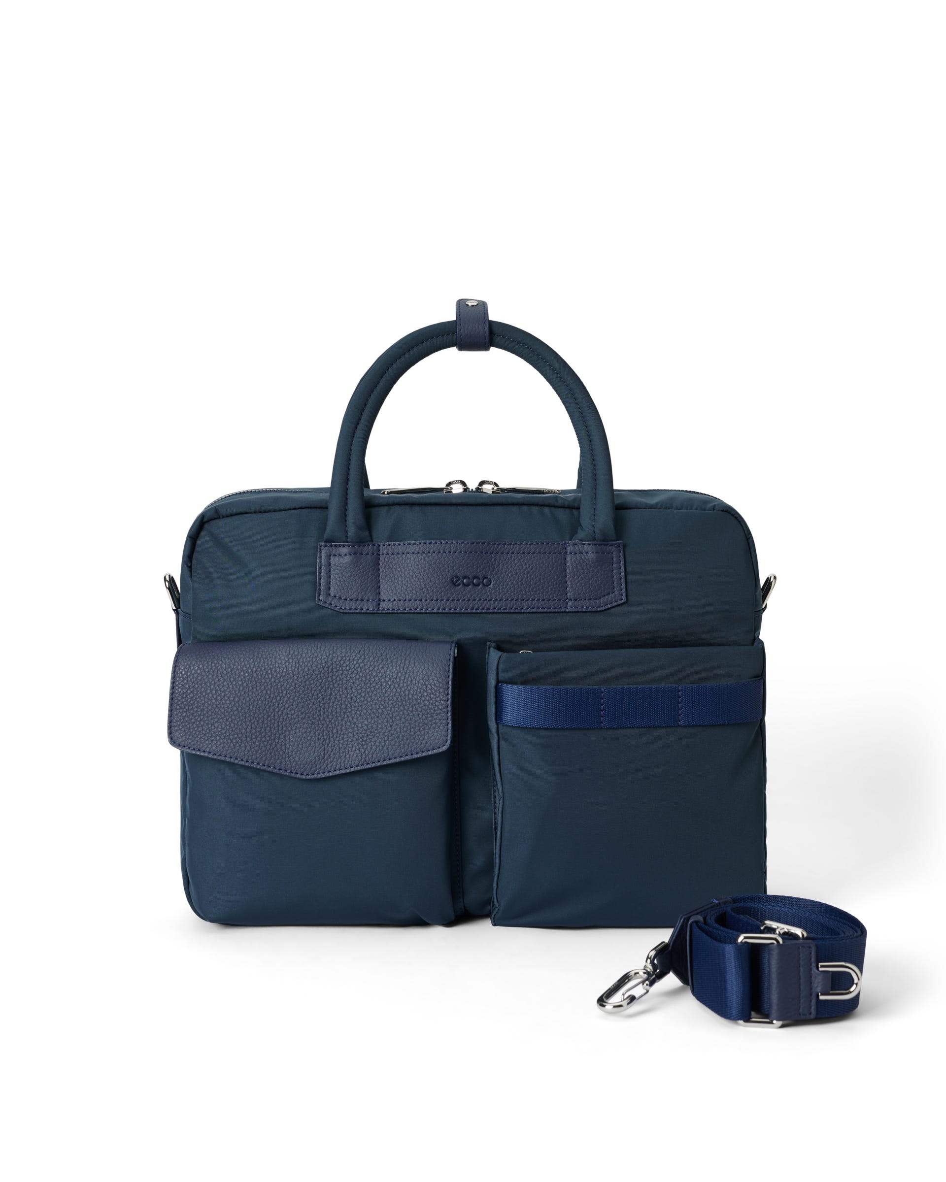 ECCO® Voyager - Leather Travel 12hr Folio Bag - Blue - Main