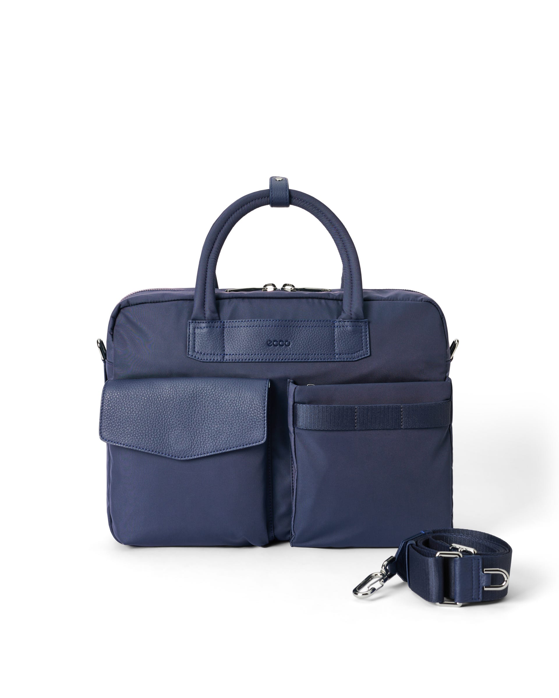 ECCO® Voyager - Leather Travel 12hr Folio Bag - Blue - Main