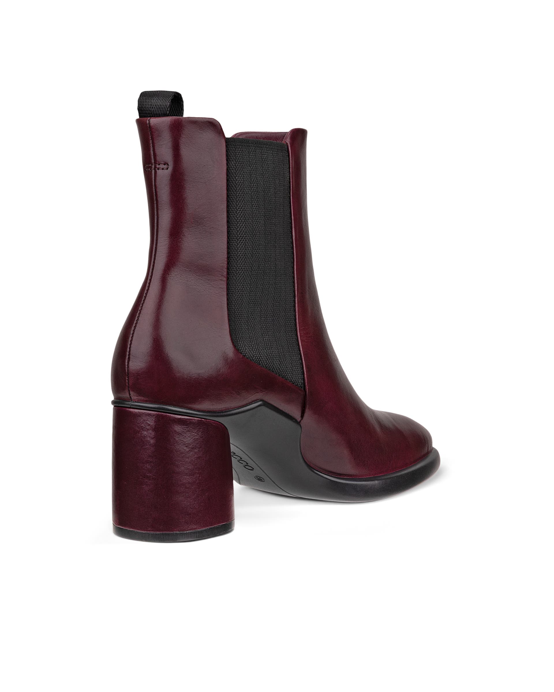 Damskie skórzane sztyblety Chelsea ECCO® SCULPTED LX 55 - Czerwony - Back