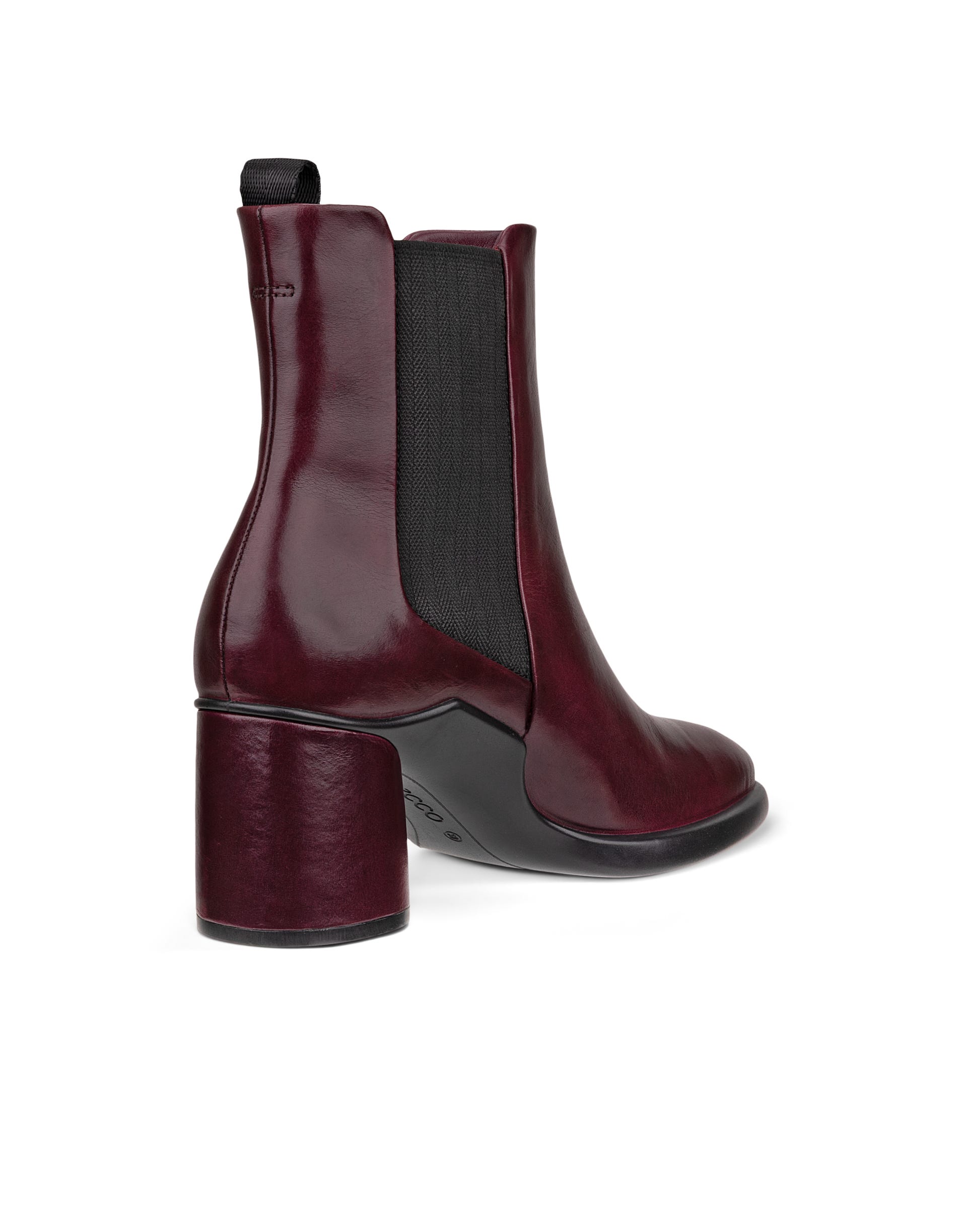 Damskie skórzane sztyblety Chelsea ECCO® SCULPTED LX 55 - Czerwony - Back