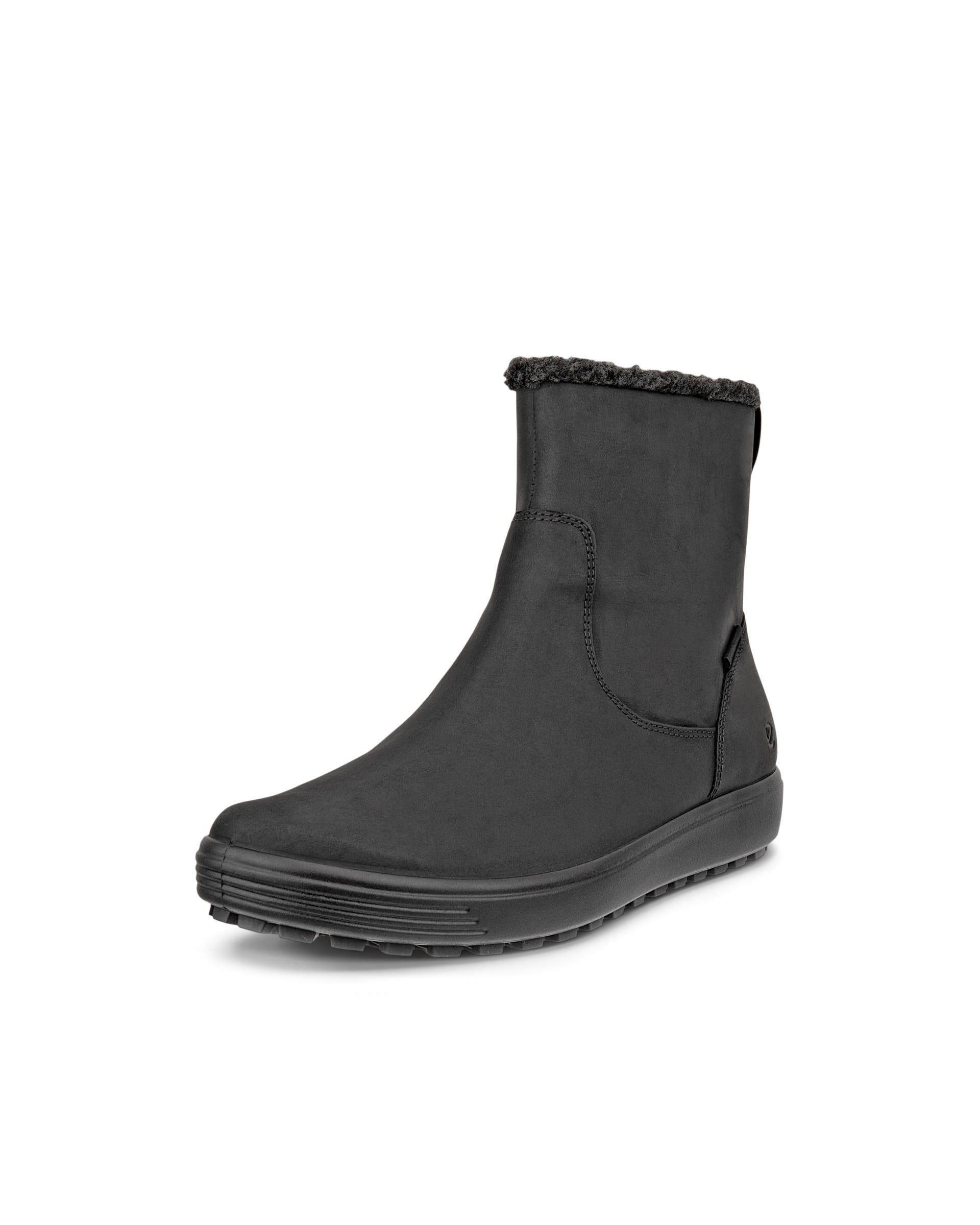 Naisten ECCO® Soft 7 Tred nupukkinahkaiset nilkkurit - Musta - Main