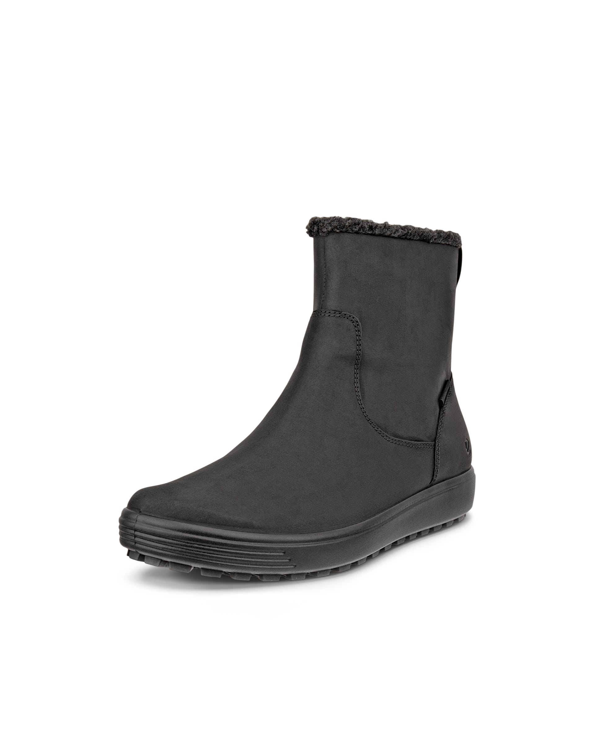 Naisten ECCO® Soft 7 Tred nupukkinahkaiset nilkkurit - Musta - Main