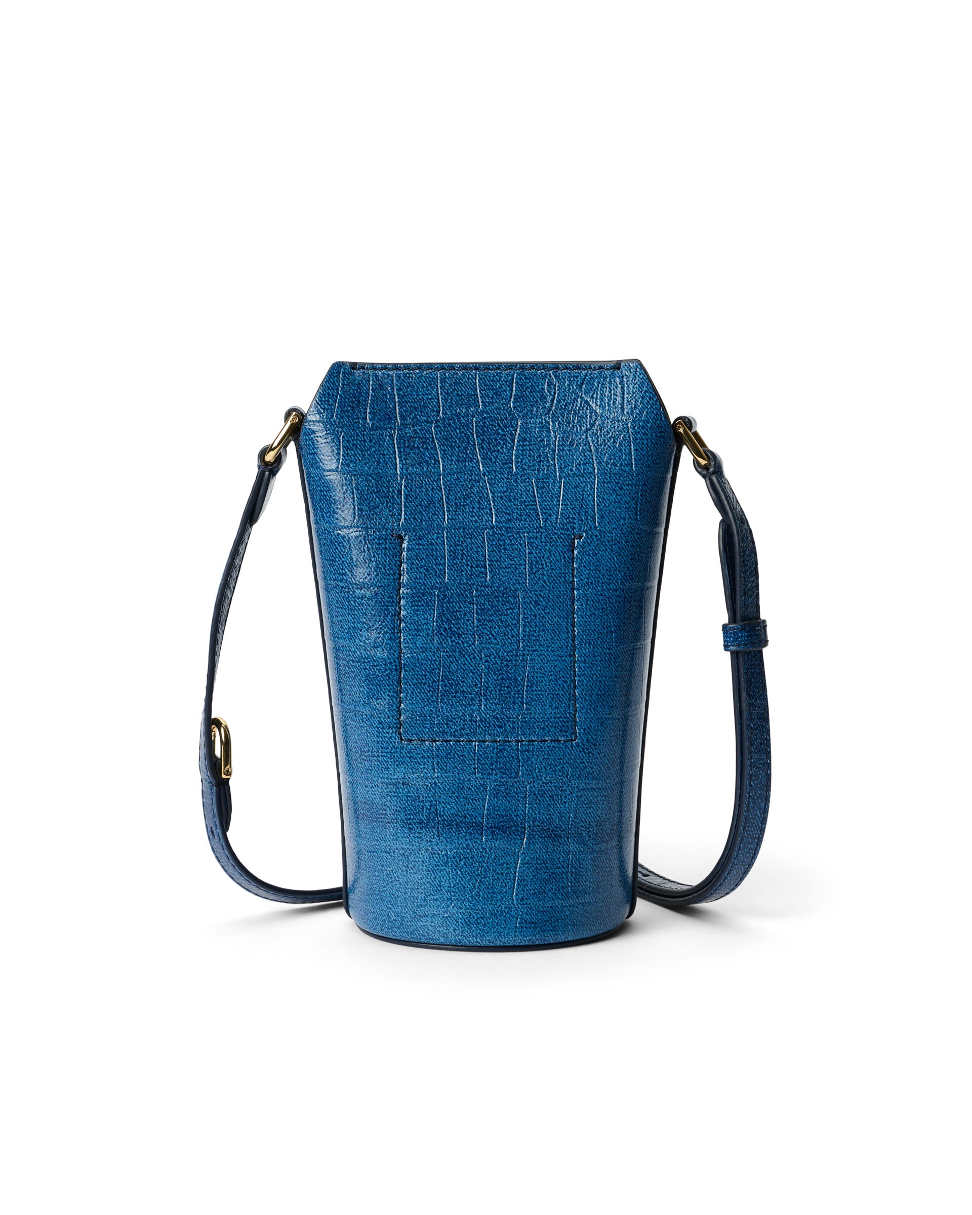 ECCO® Pot Leather Crossbody Bag - Blue - Back
