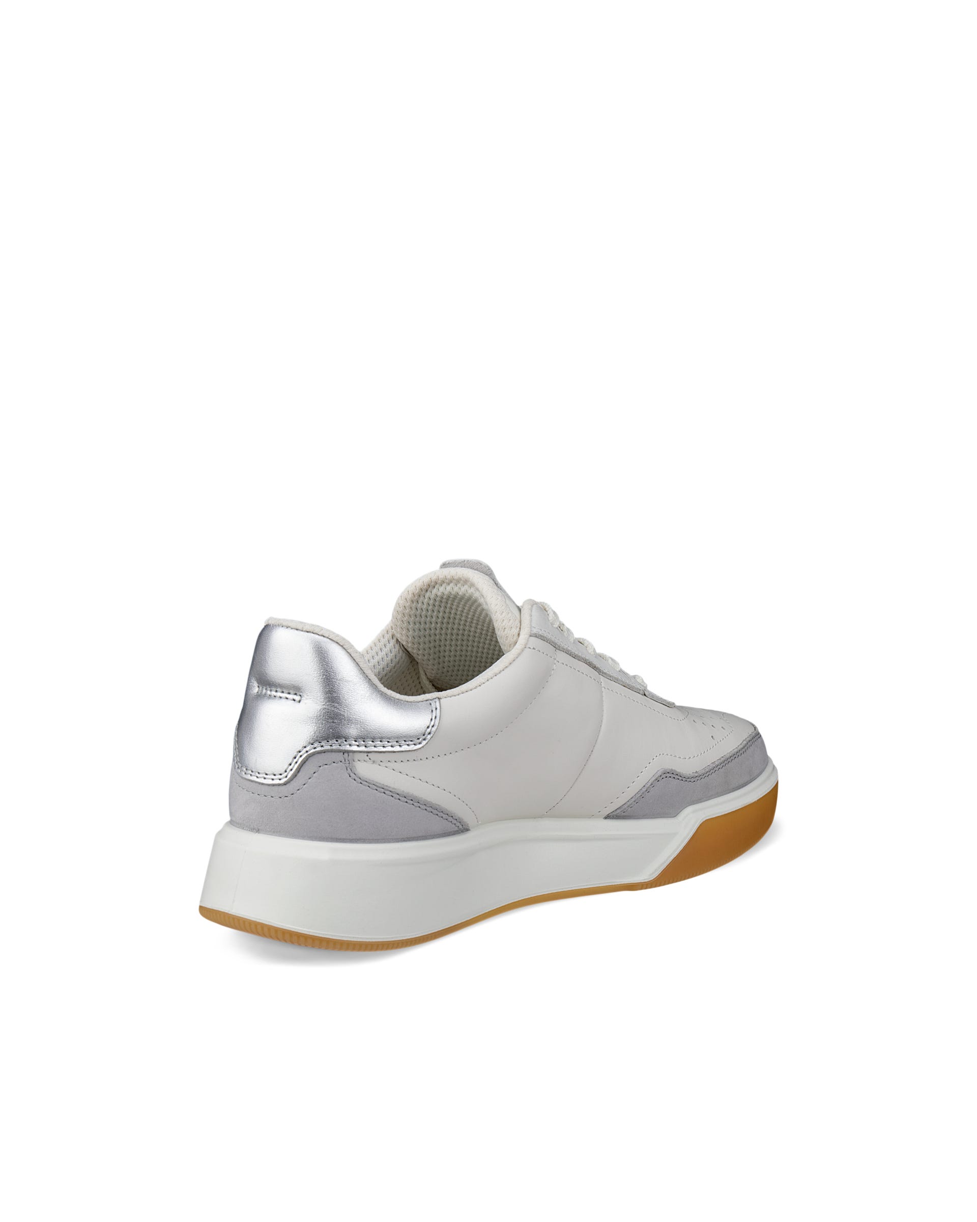 ECCO® STREET COURT baskets en cuir pour femme - Blanc - Back