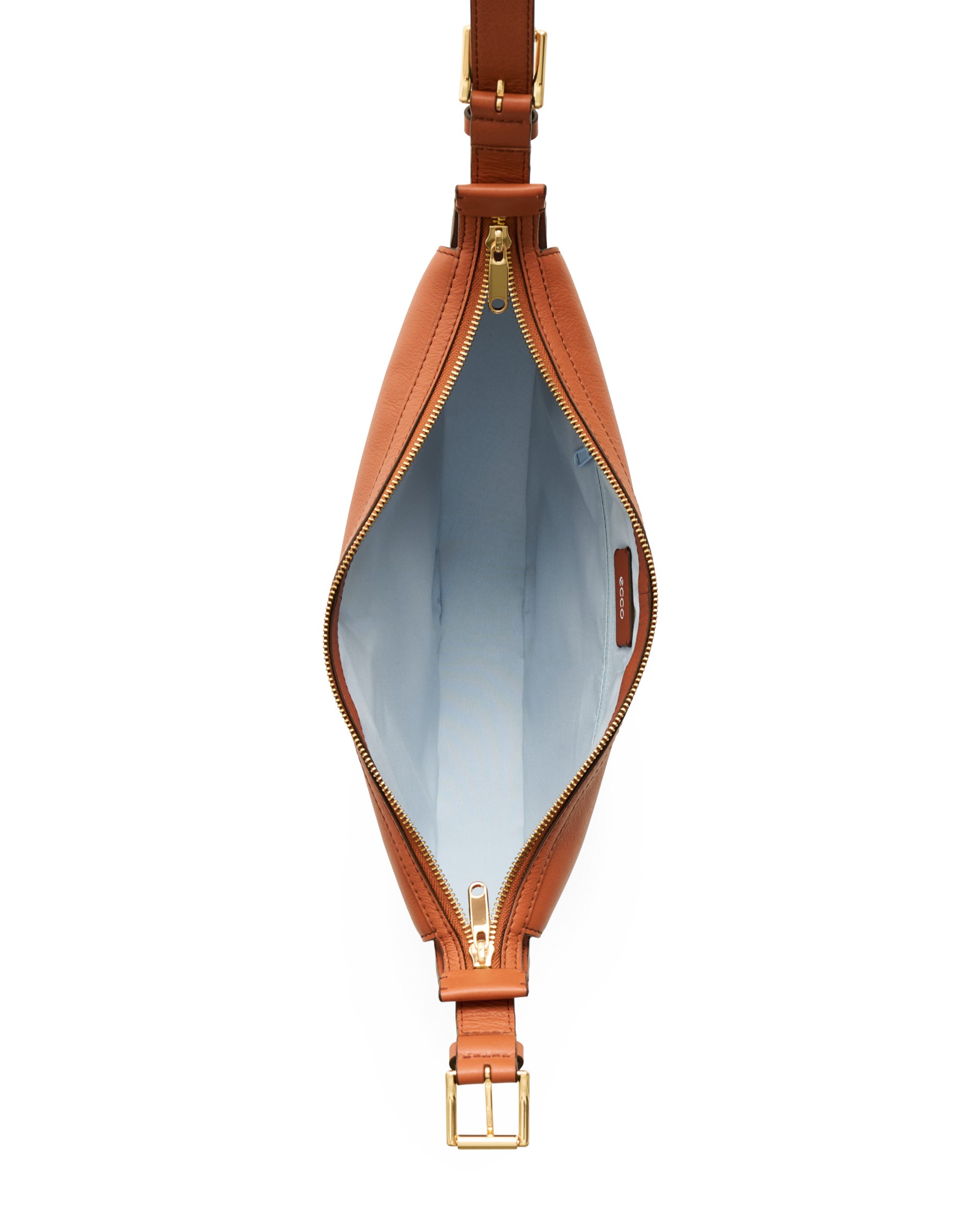 ECCO® FORTUNE Leather Shoulder Bag - Brown - Birdeye