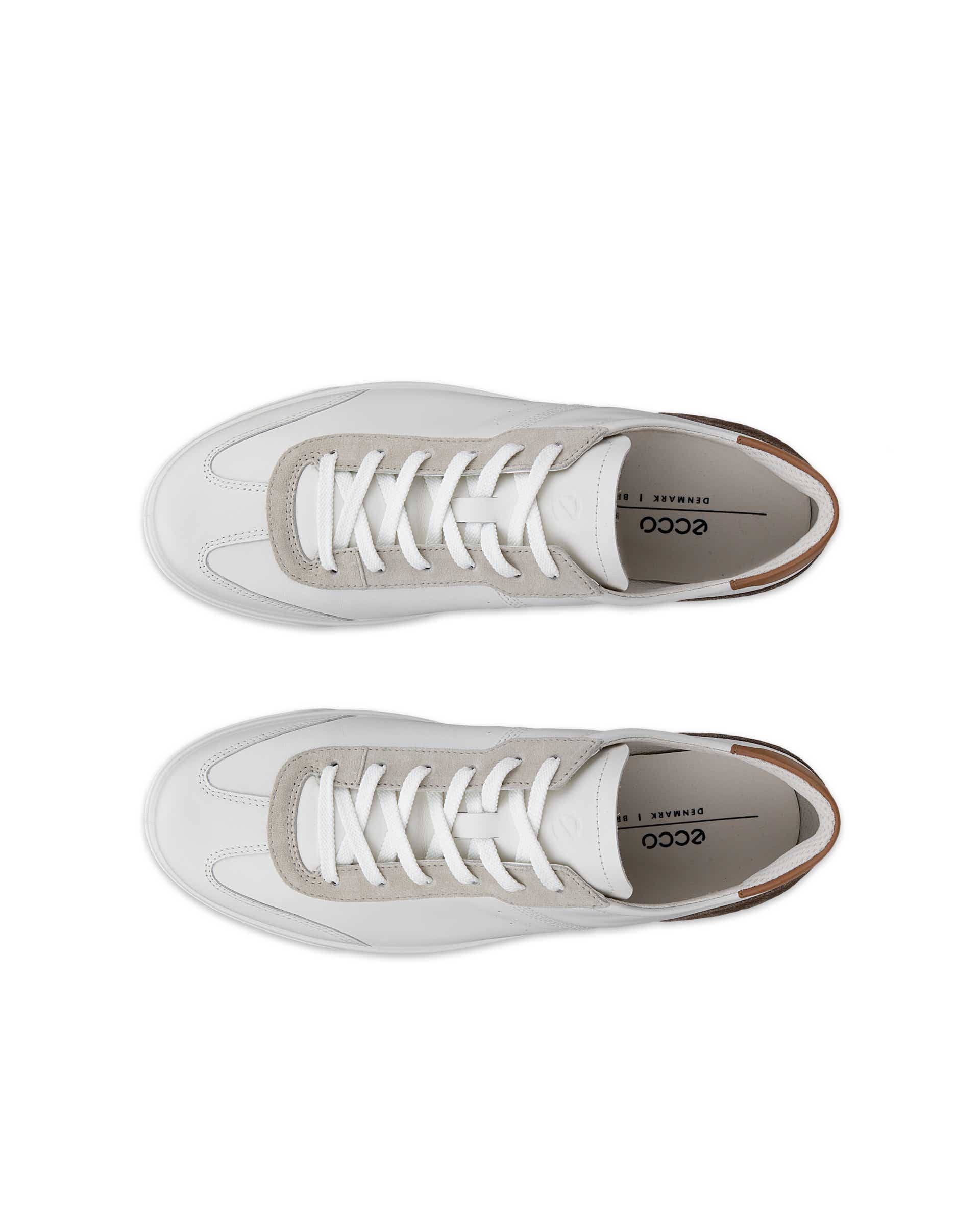 Pánské kožené tenisky ECCO® Street Lite - Bílá - Top left pair