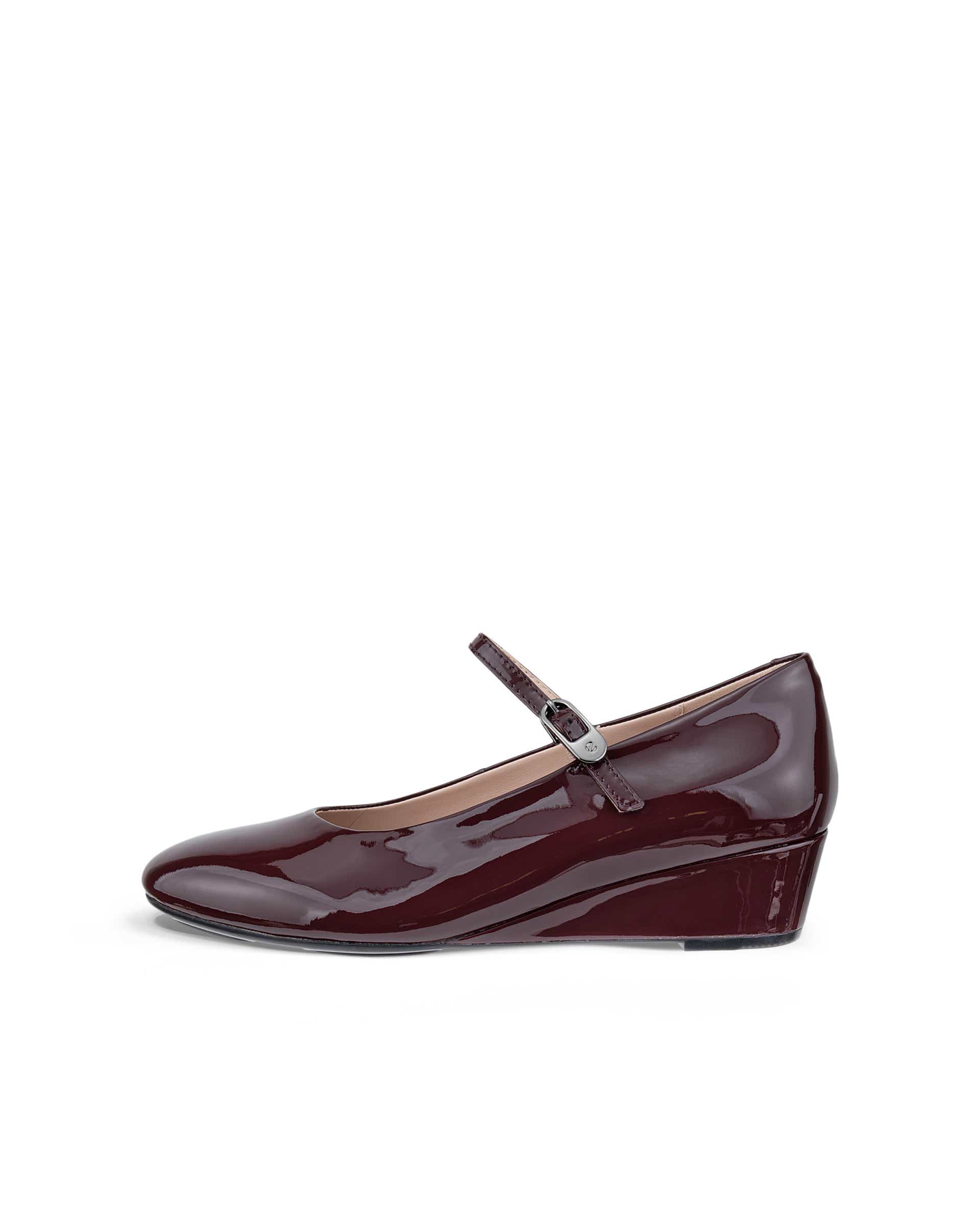 ECCO® ELEVATE WEDGE babies en cuir pour femme - Rouge - Outside