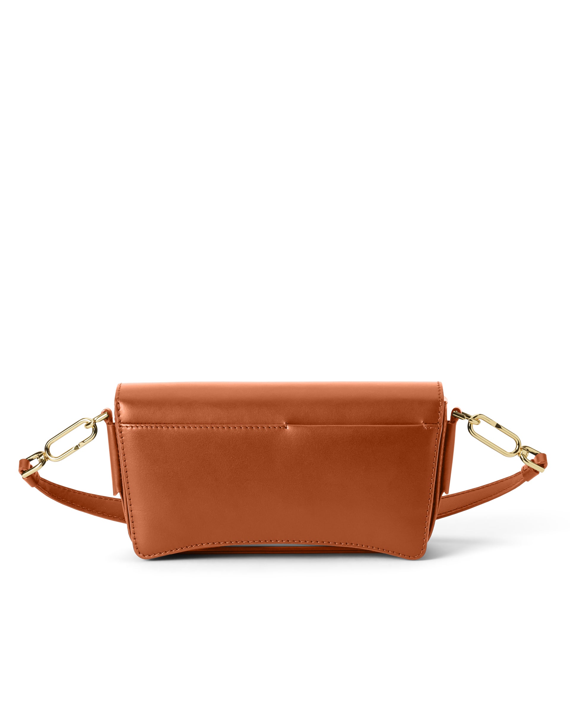 Usnjena torba za čez telo ECCO® Pinch Bag - Rjava - Back