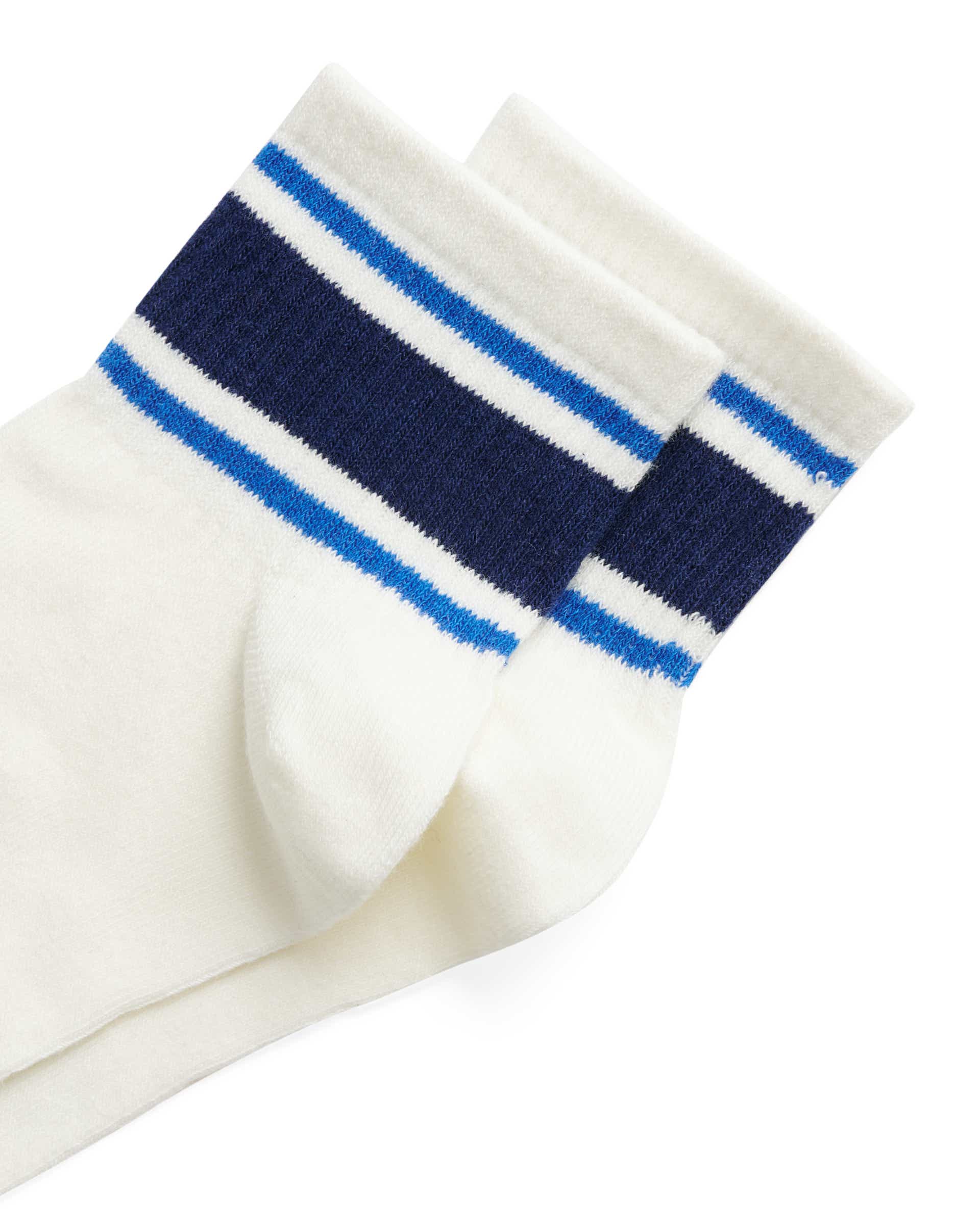 Unisex ECCO® Retro Low-Cut Socks (2-Pack) - White - Detail-2