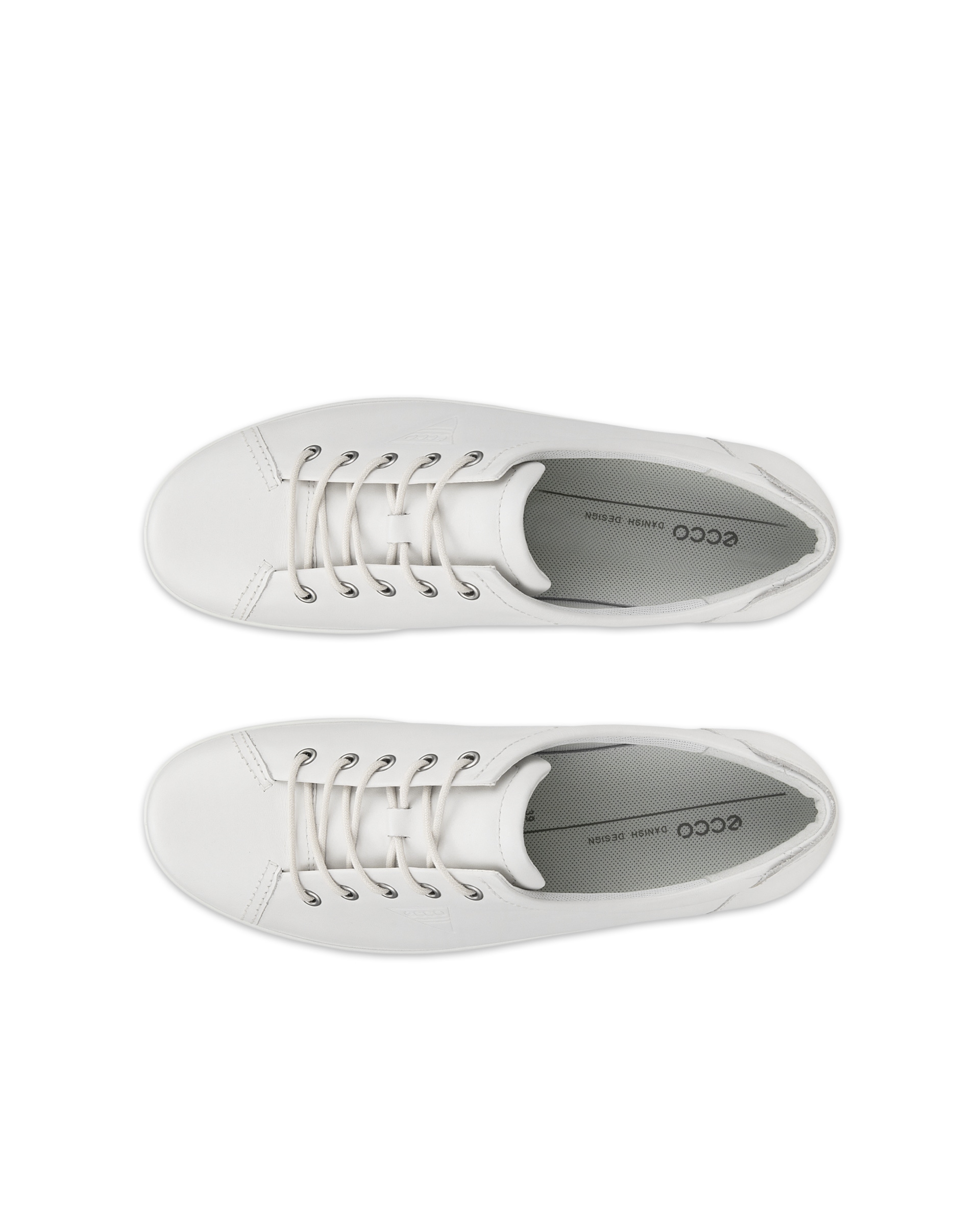Women's ECCOยฎ Soft 2.0 Leather Walking Shoe - White - Top left pair