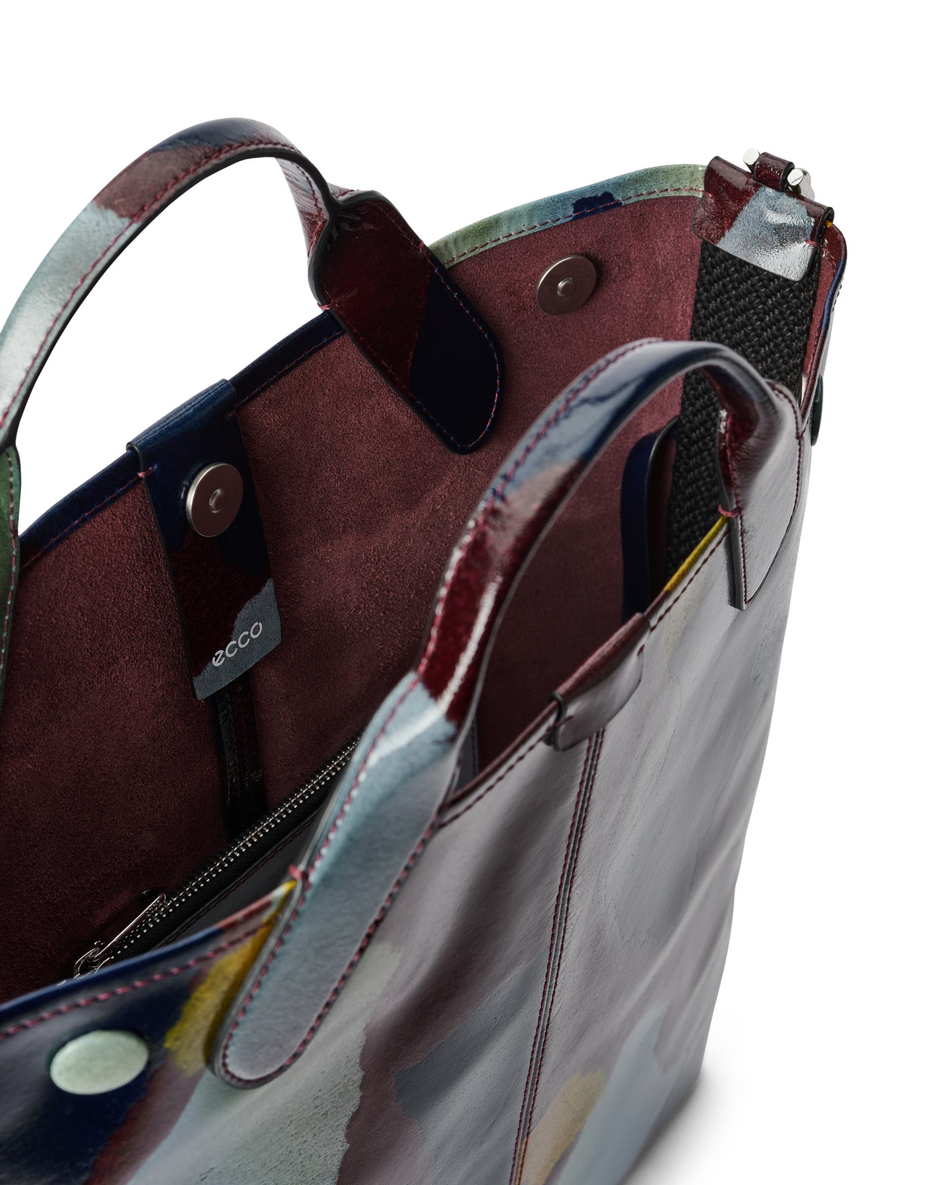 ECCO TOTE SOFT NORTH-SOUTH CAMO LEATHER - Multicolour - Inside