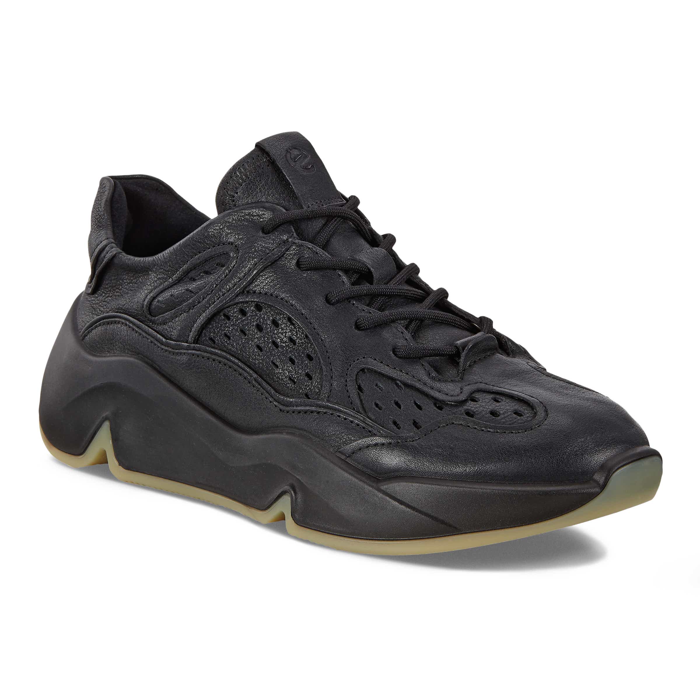 ECCO Chunky Sneaker ウィメンズ レザープラットフォームスニーカー - ブラック - Main