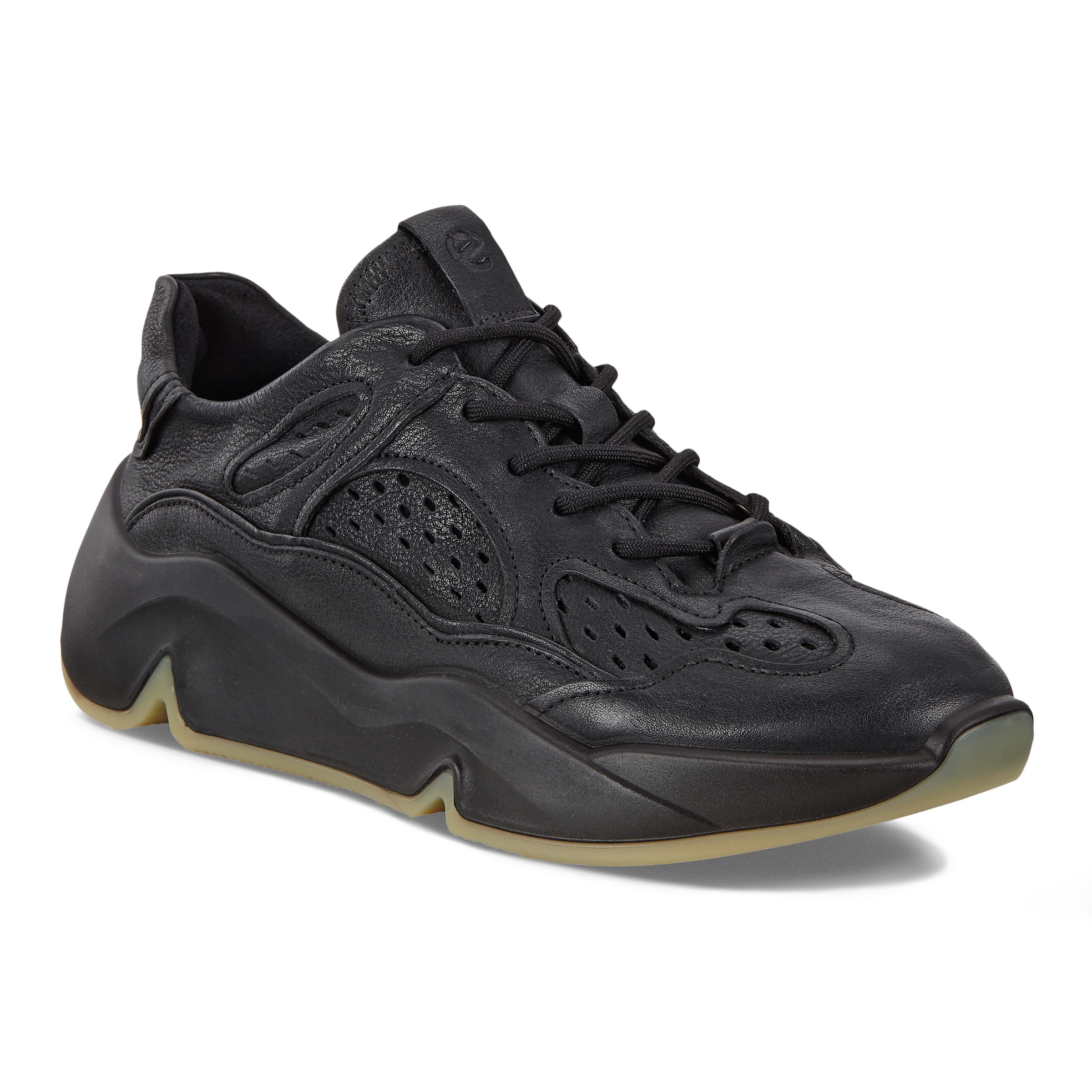 ECCO Chunky Sneaker ウィメンズ レザープラットフォームスニーカー - ブラック - Main