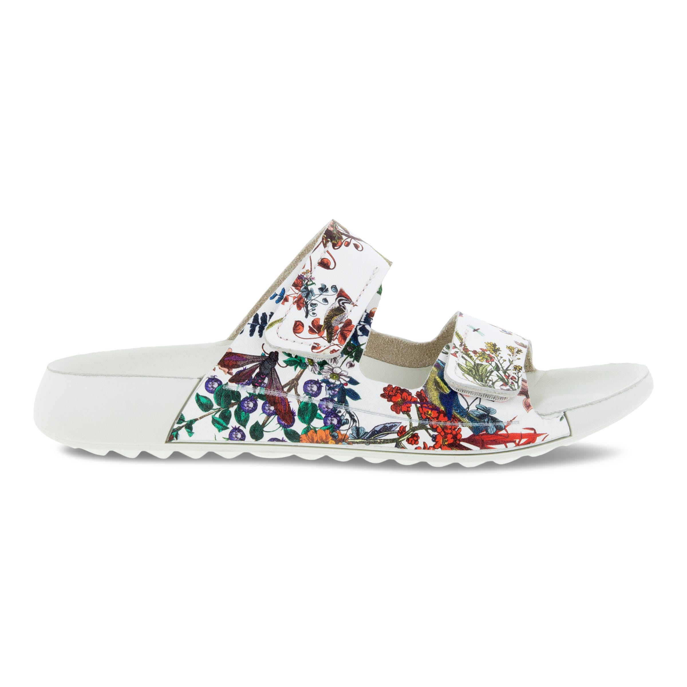 Women's ECCO® Cozmo Leather Two Strap Sandal - Multicolour - Outside