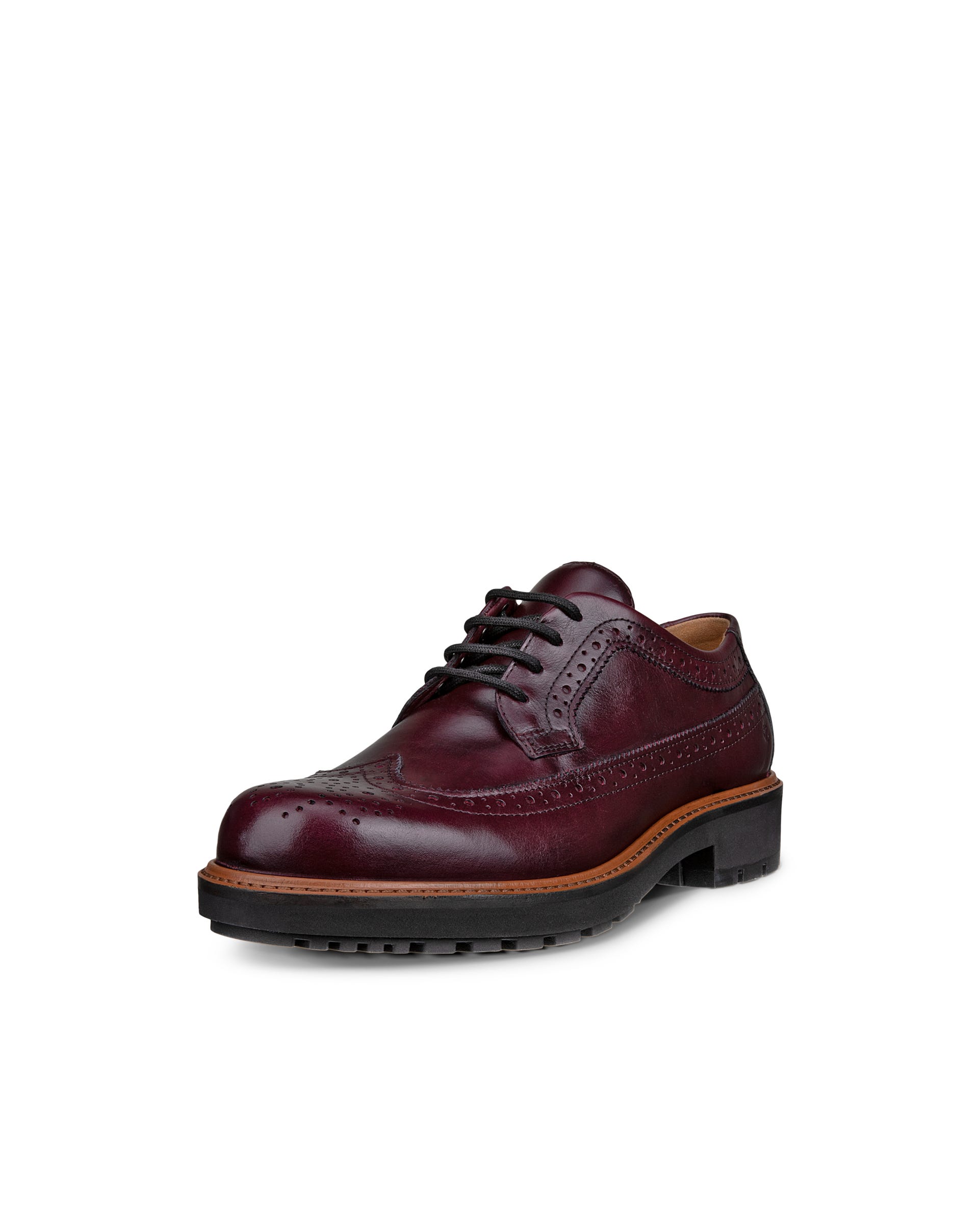 Women's ECCO® Metropole Oslo Leather Derby Shoe - Red - Main