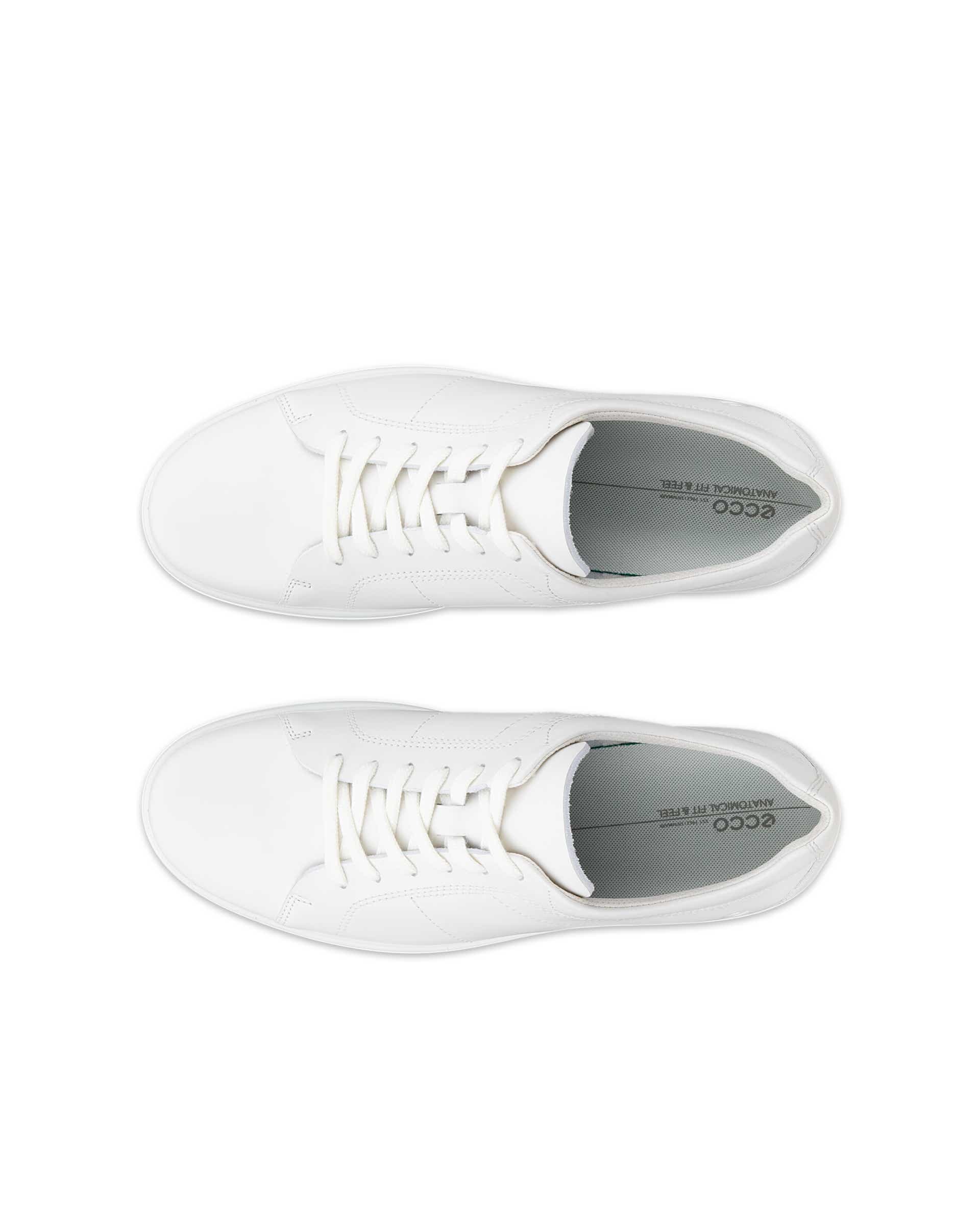 Zapatillas de piel ECCO® CLASSIC SNEAKER para hombre - Blanco - Top left pair